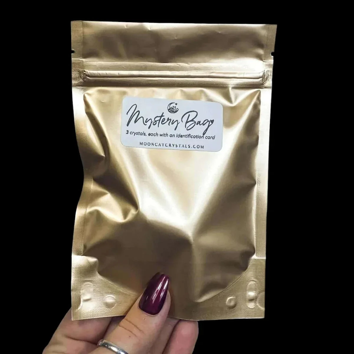 Mystery Crystal Bag | 3 Surprise Crystals + Info Cards - Mooncat Crystals