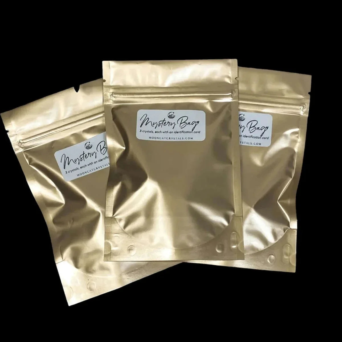 Mystery Crystal Bag | 3 Surprise Crystals + Info Cards - Mooncat Crystals