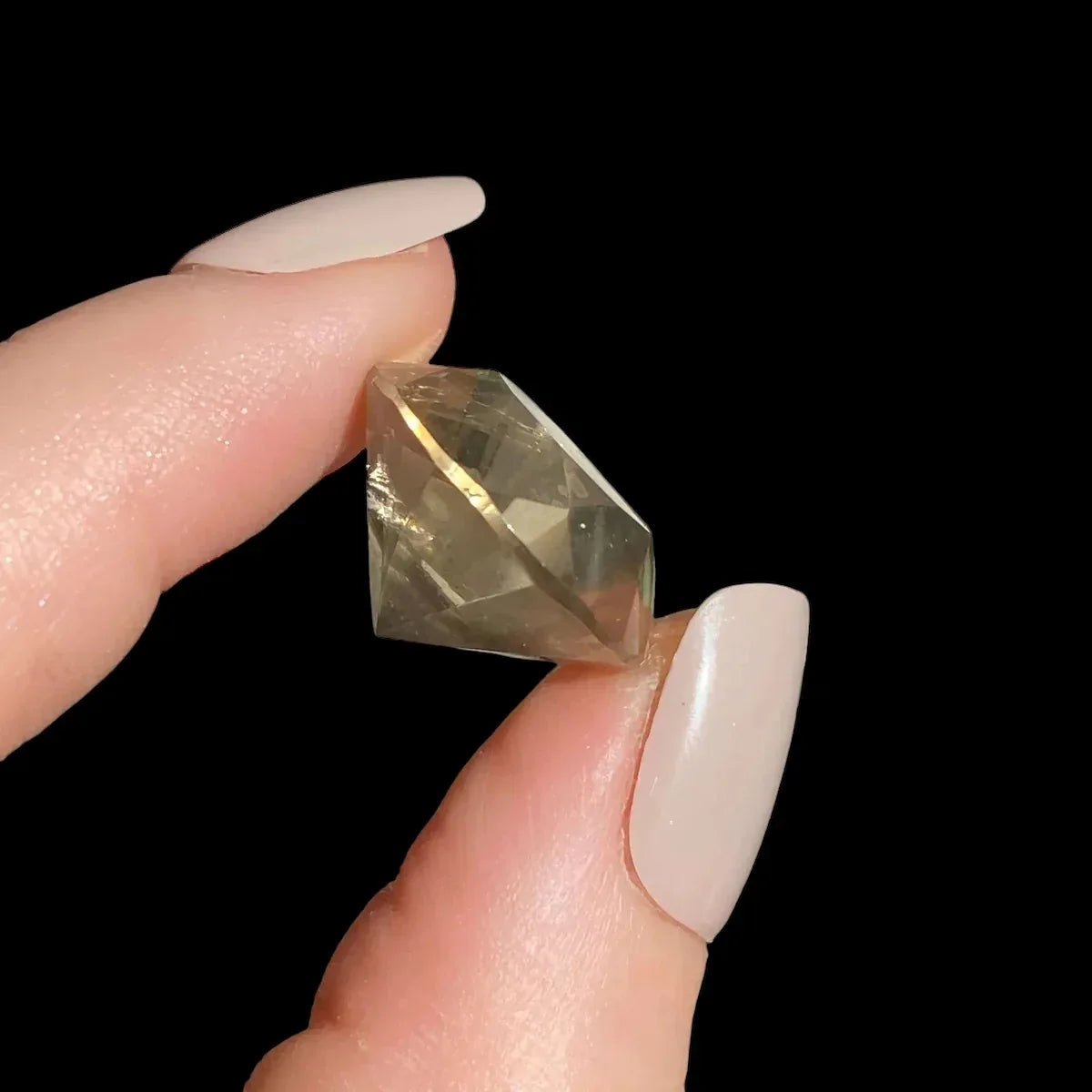 Natural Faceted Citrine Gem - Mooncat Crystals