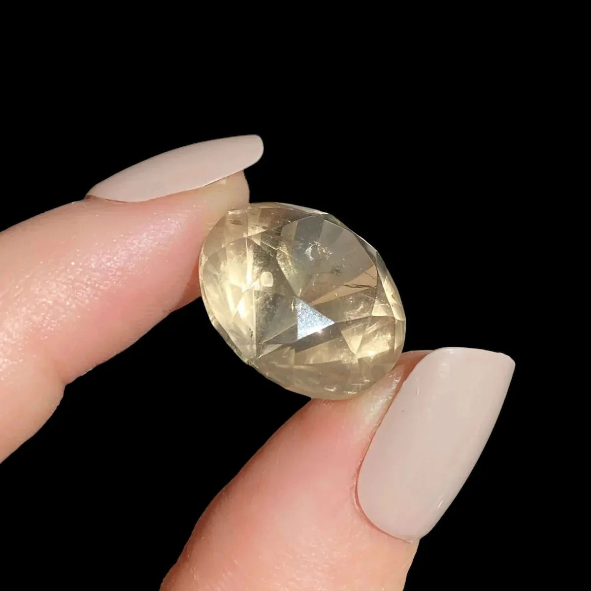 Natural Faceted Citrine Gem - Mooncat Crystals