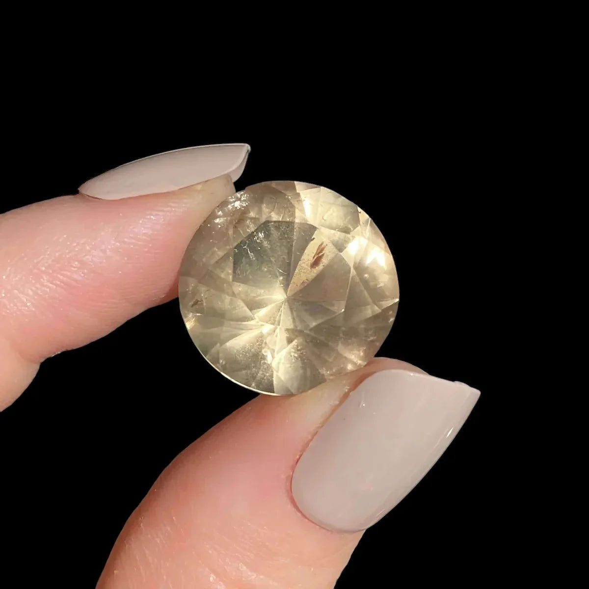 Natural Faceted Citrine Gem - Mooncat Crystals