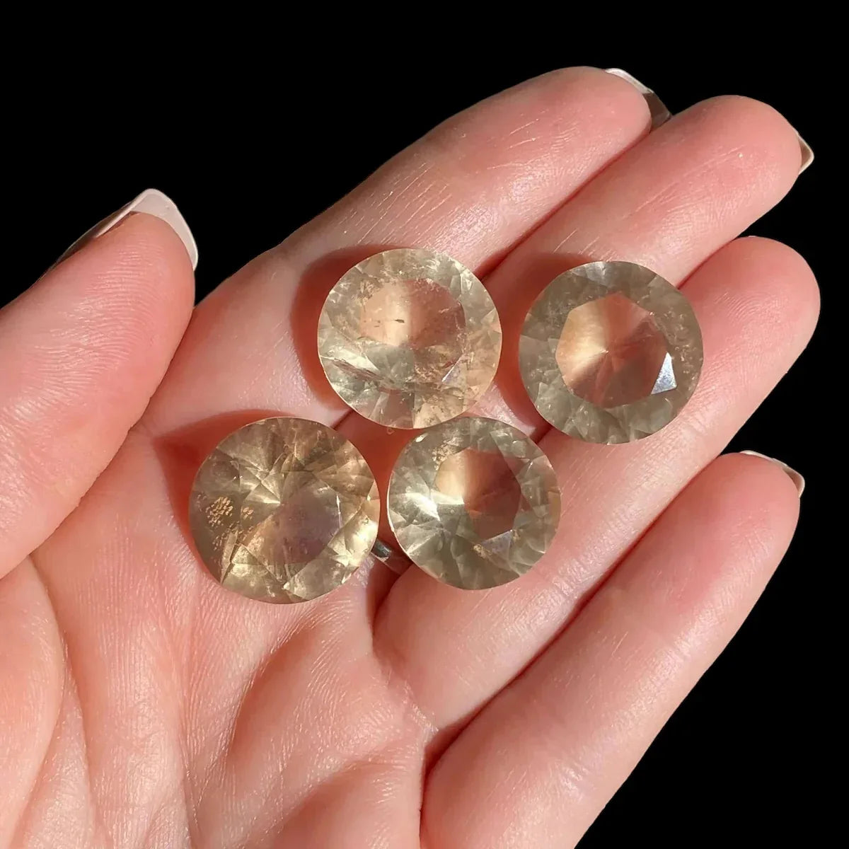 Natural Faceted Citrine Gem - Mooncat Crystals