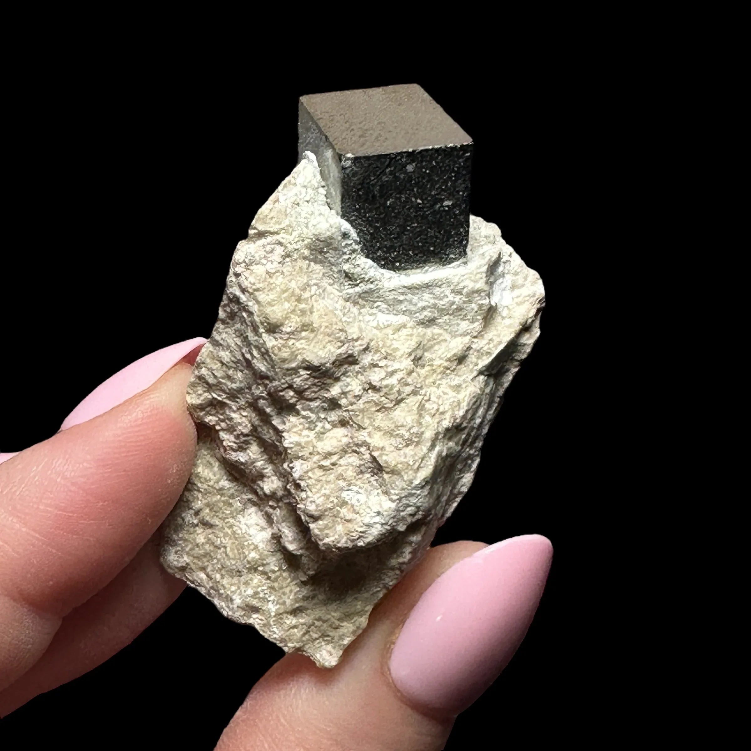 Natural Pyrite Cube on Matrix | Stock B - Mooncat Crystals