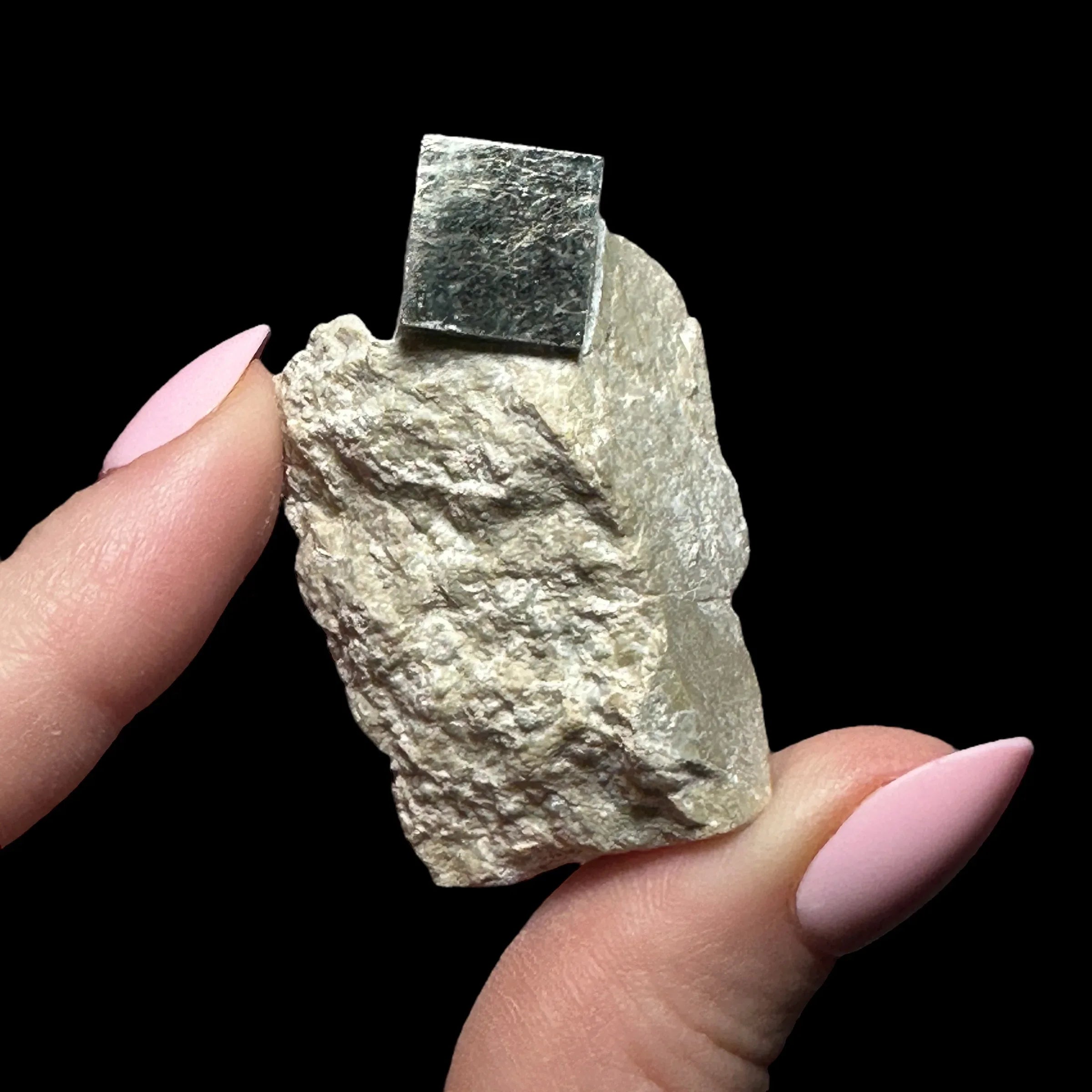 Natural Pyrite Cube on Matrix | Stock B - Mooncat Crystals