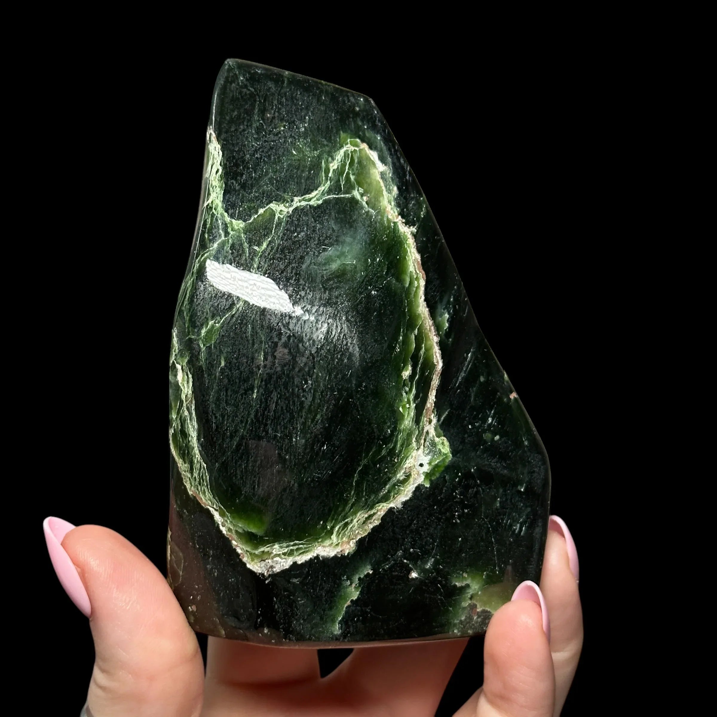 Nephrite Jade Freeform - Mooncat Crystals