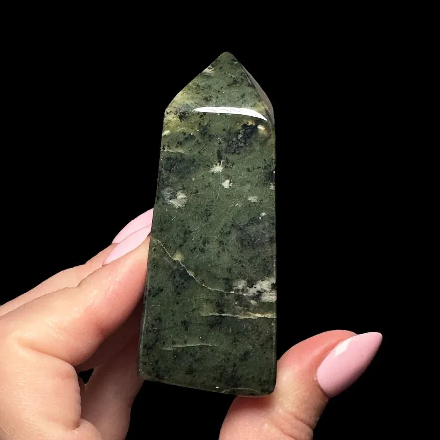 Nephrite Jade Tower - Mooncat Crystals