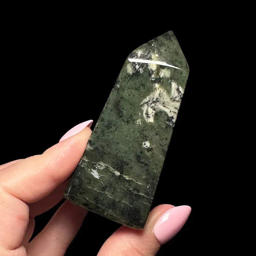 Nephrite Jade Tower - Mooncat Crystals