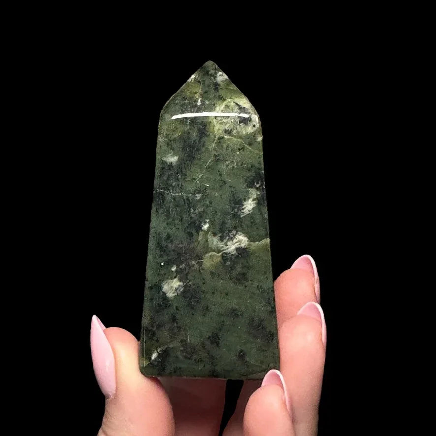 Nephrite Jade Tower - Mooncat Crystals