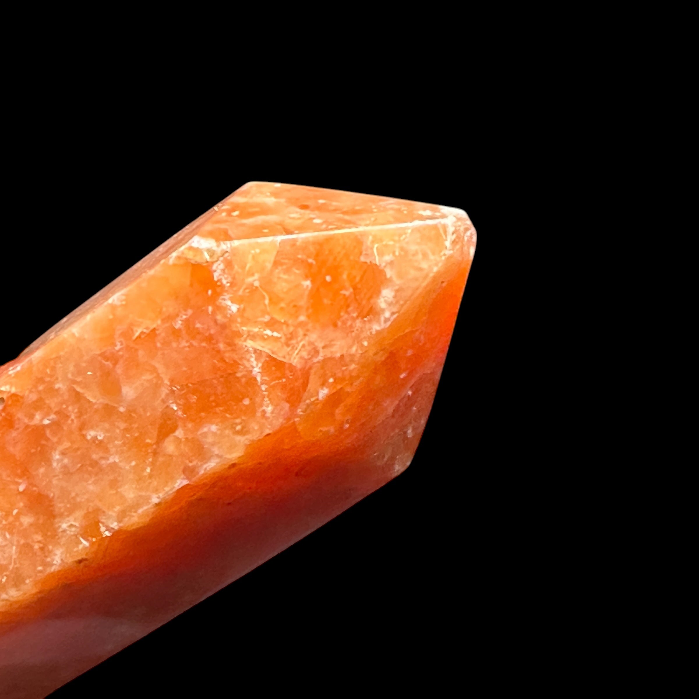 Orange Calcite Tower - Imperfect Tip - Mooncat Crystals