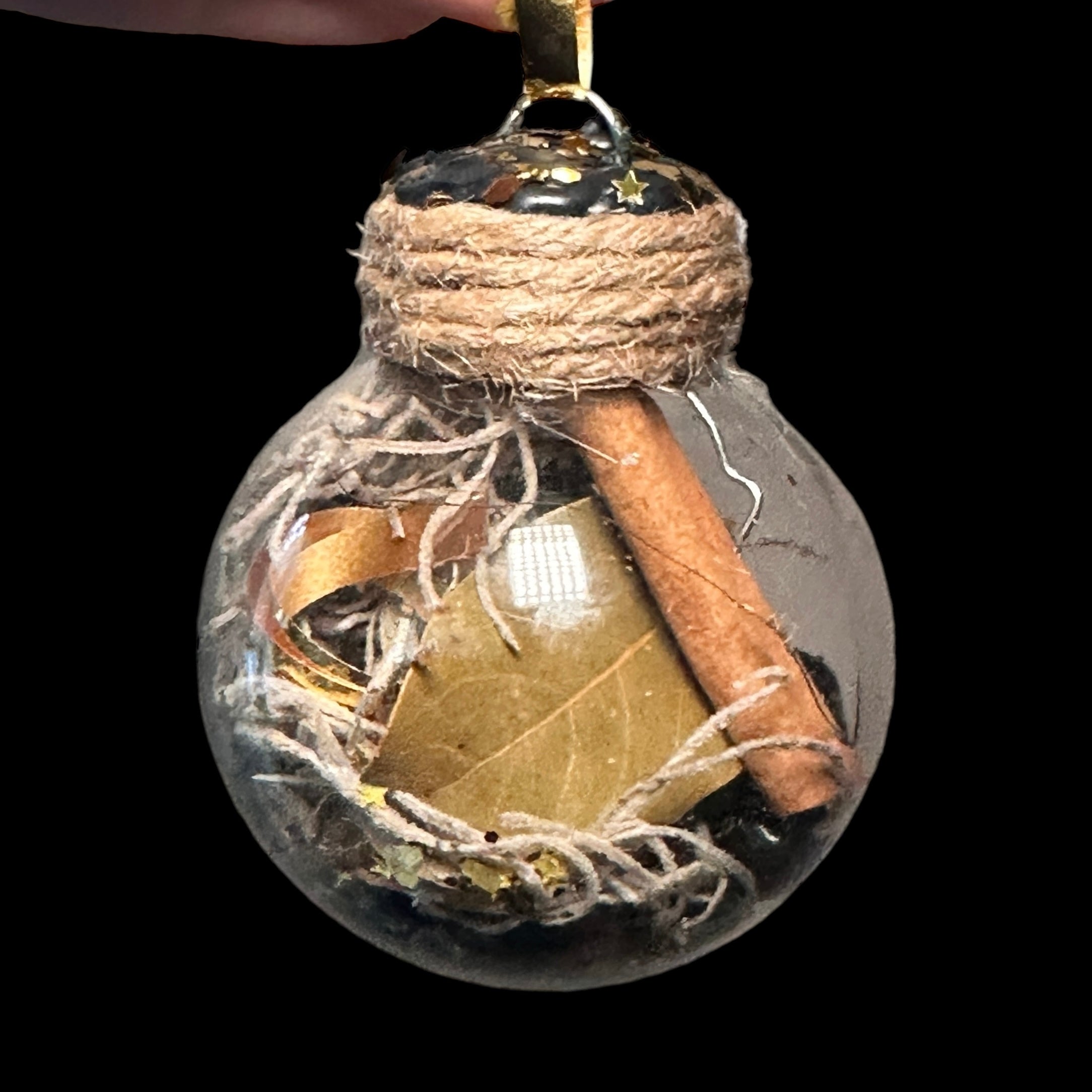 Prosperity & Protection Witch Ball for Abundance and Energy Cleansing - Mooncat Crystals