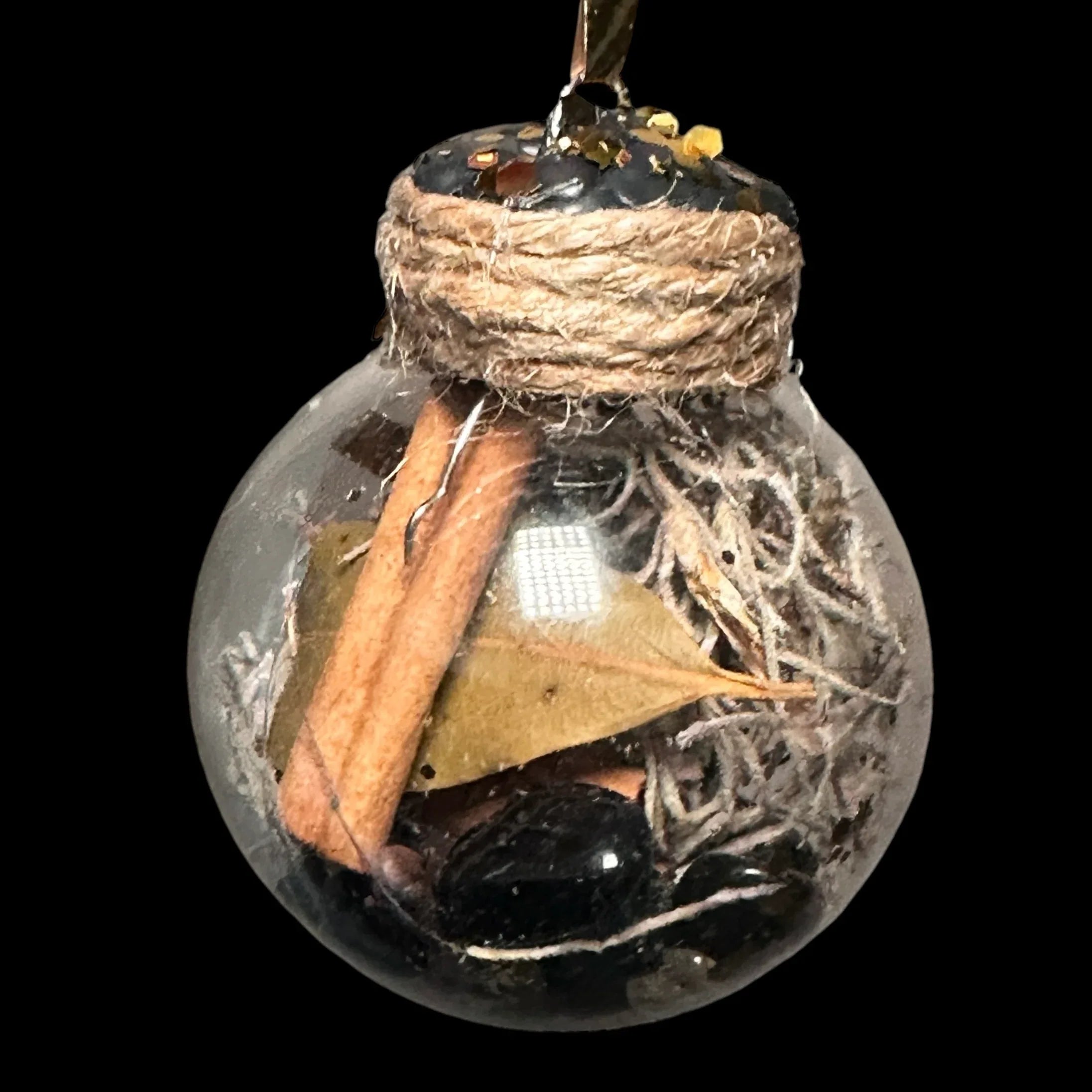 Prosperity & Protection Witch Ball for Abundance and Energy Cleansing - Mooncat Crystals