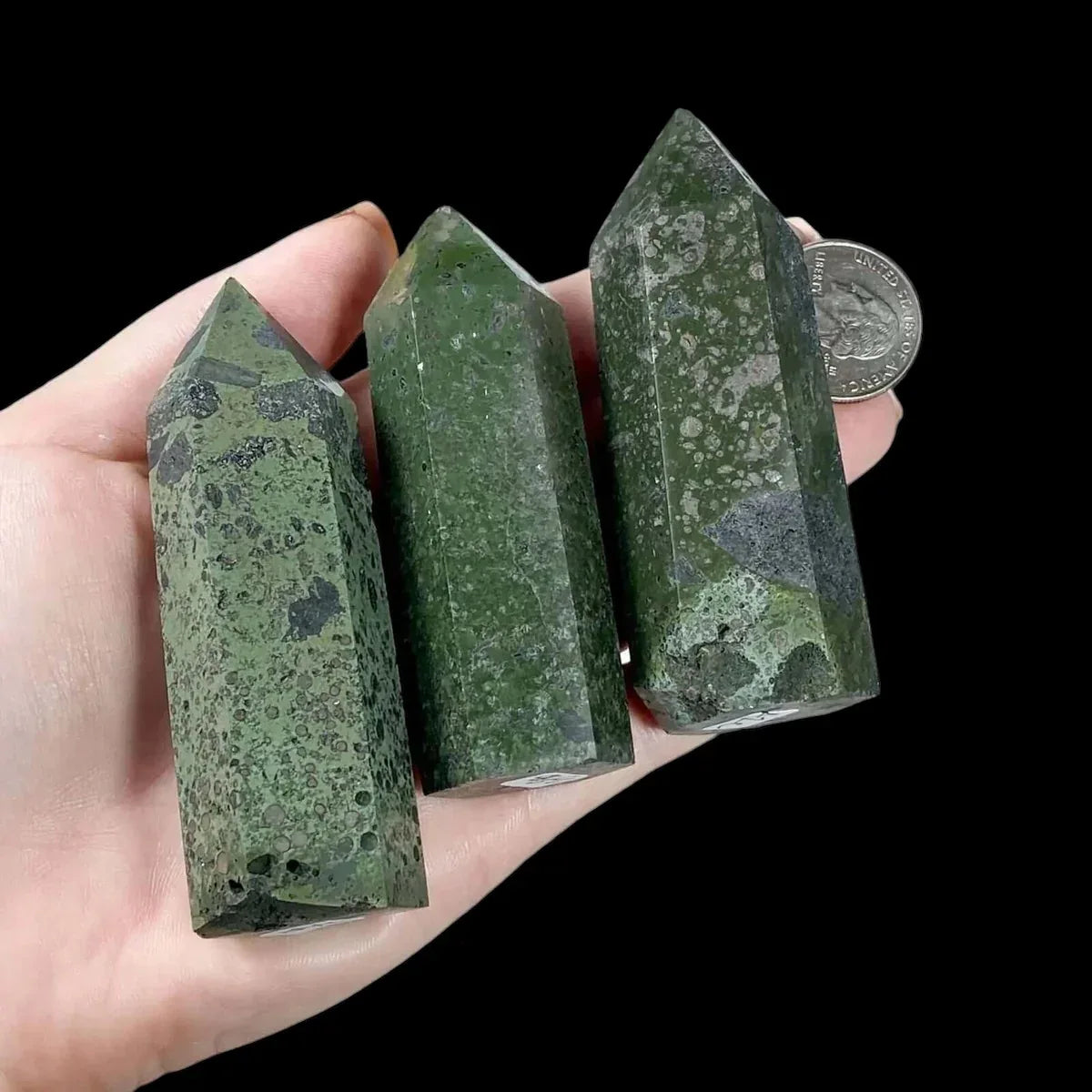 Pyrite in Epidote Tower | Stock ABC - Mooncat Crystals