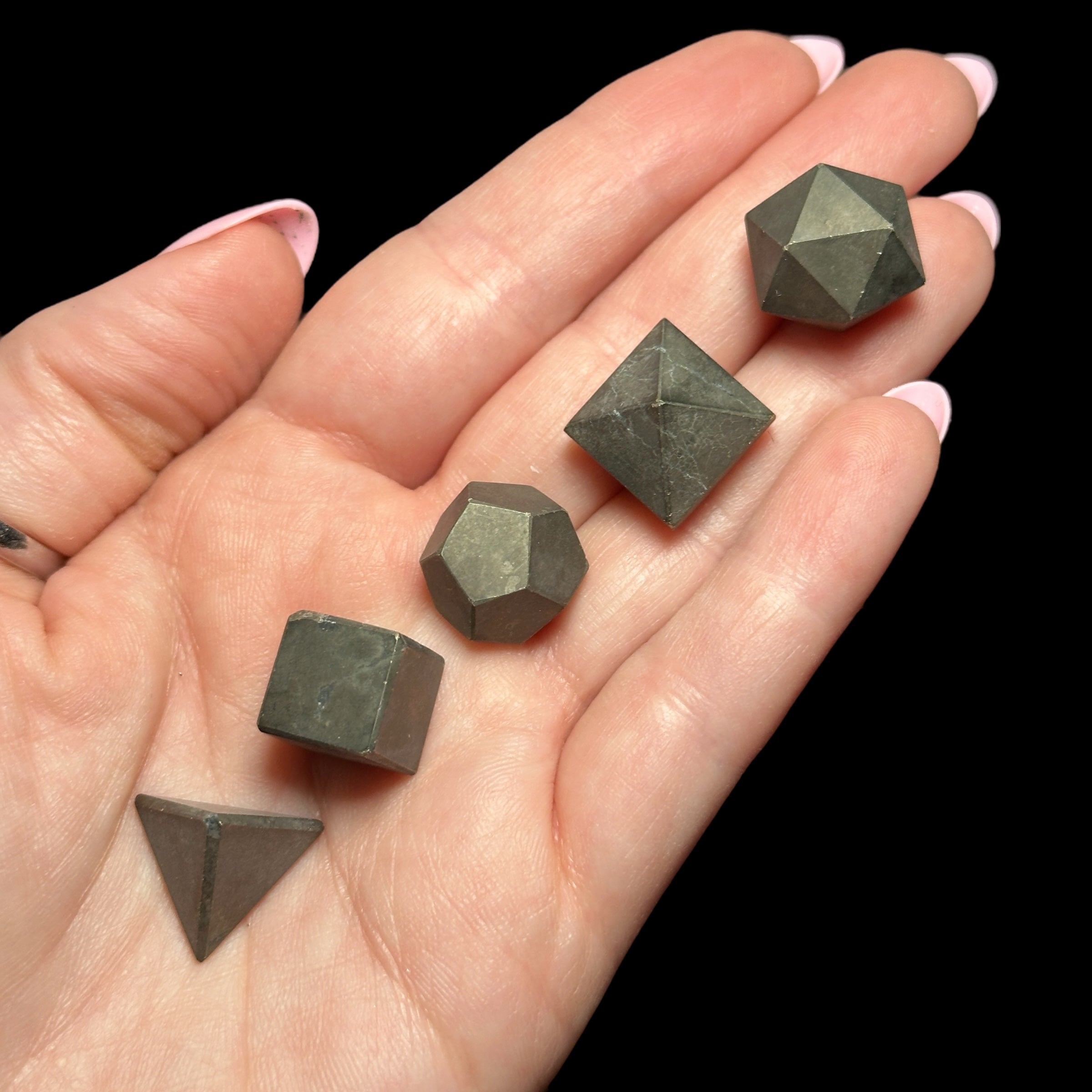 Pyrite Platonic Solids Set - Mooncat Crystals
