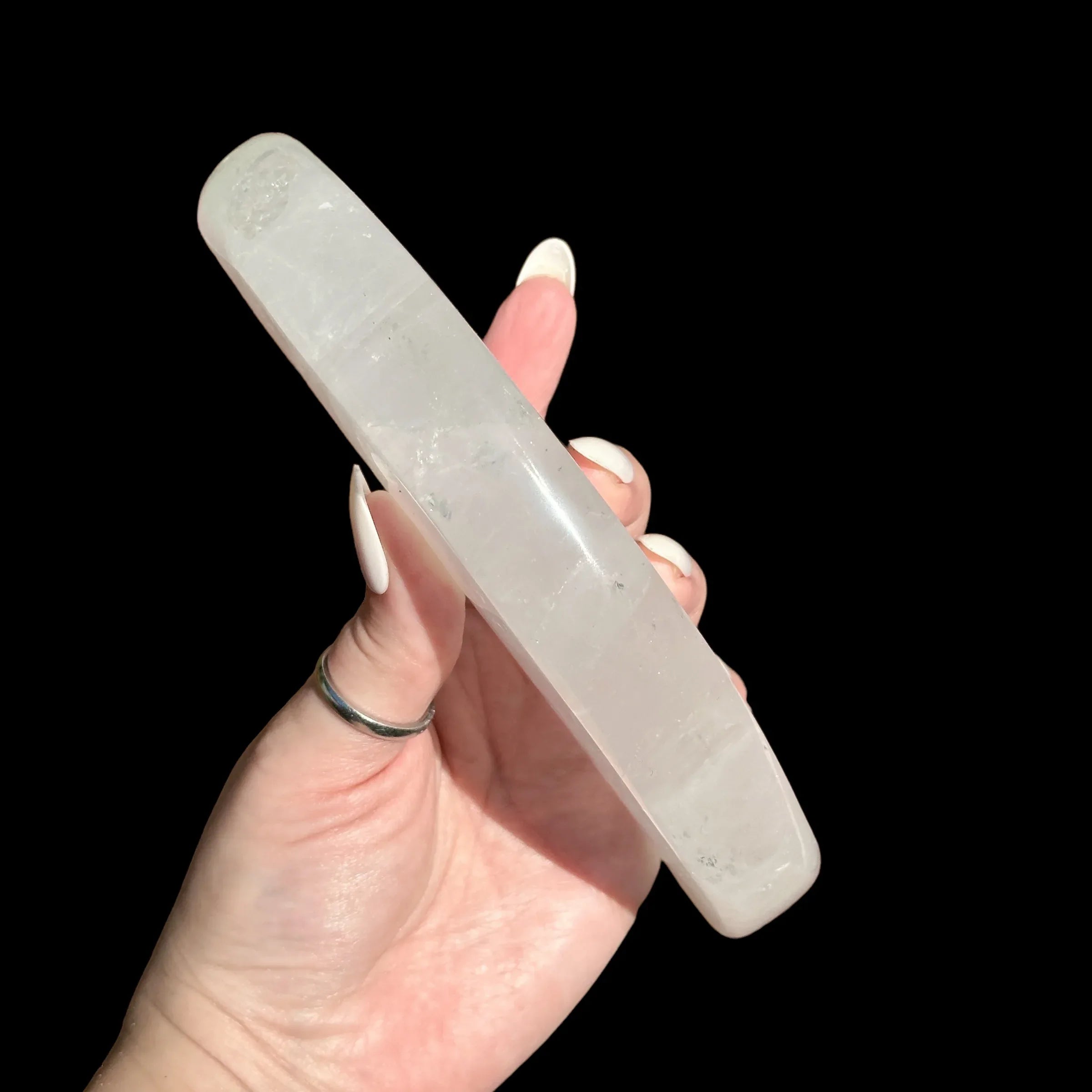 Quartz Crescent Moon - Mooncat Crystals