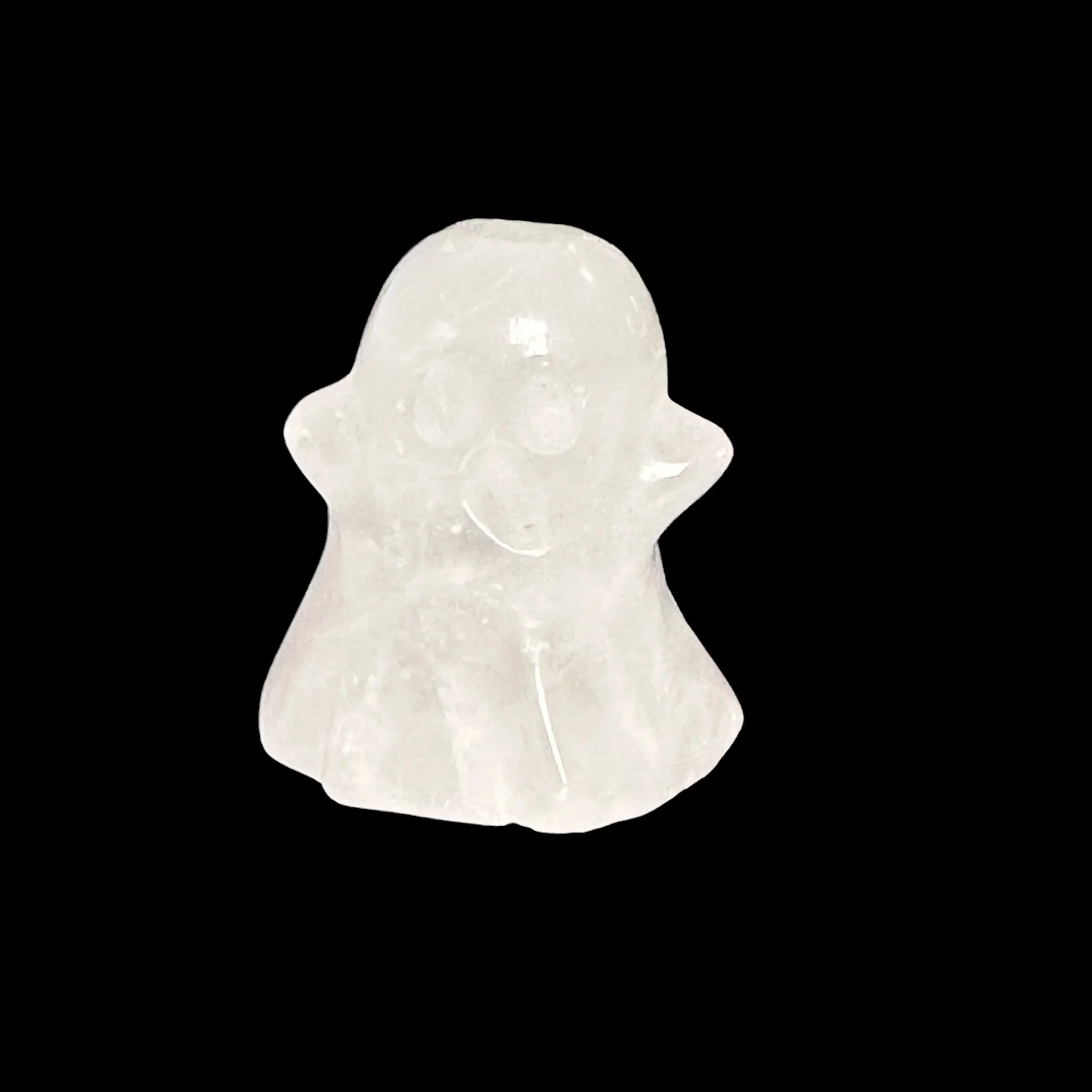Quartz Ghost Halloween Carved Crystal - Mooncat Crystals