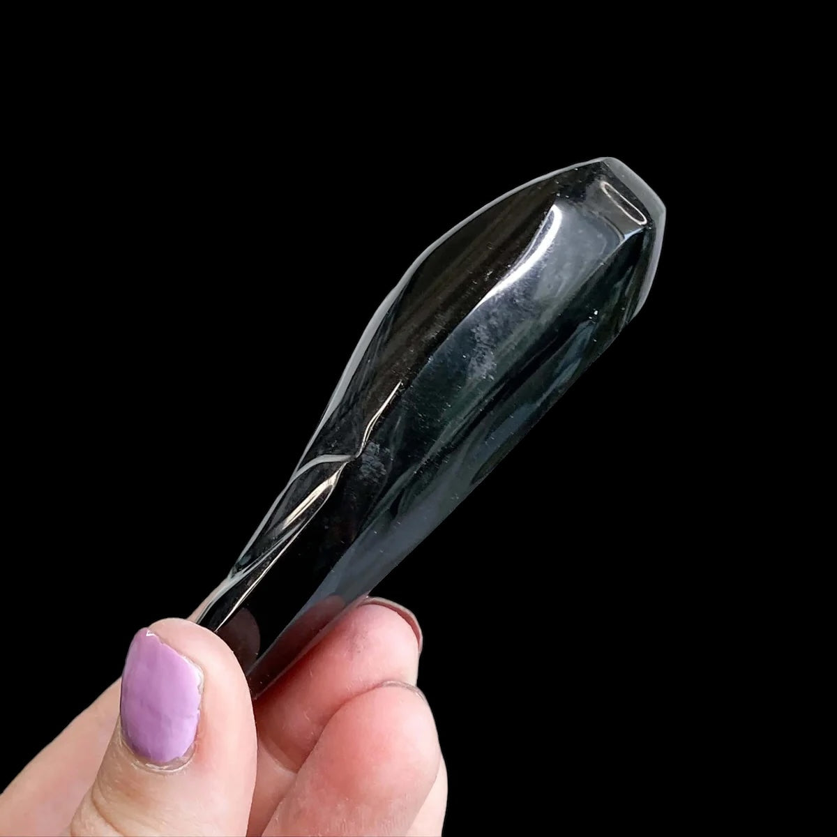 Rainbow Obsidian Carved Tulip - Mooncat Crystals