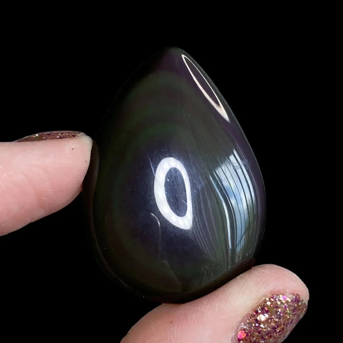 Rainbow Sheen Obsidian Teardrops | Intuitive Selection - Mooncat Crystals