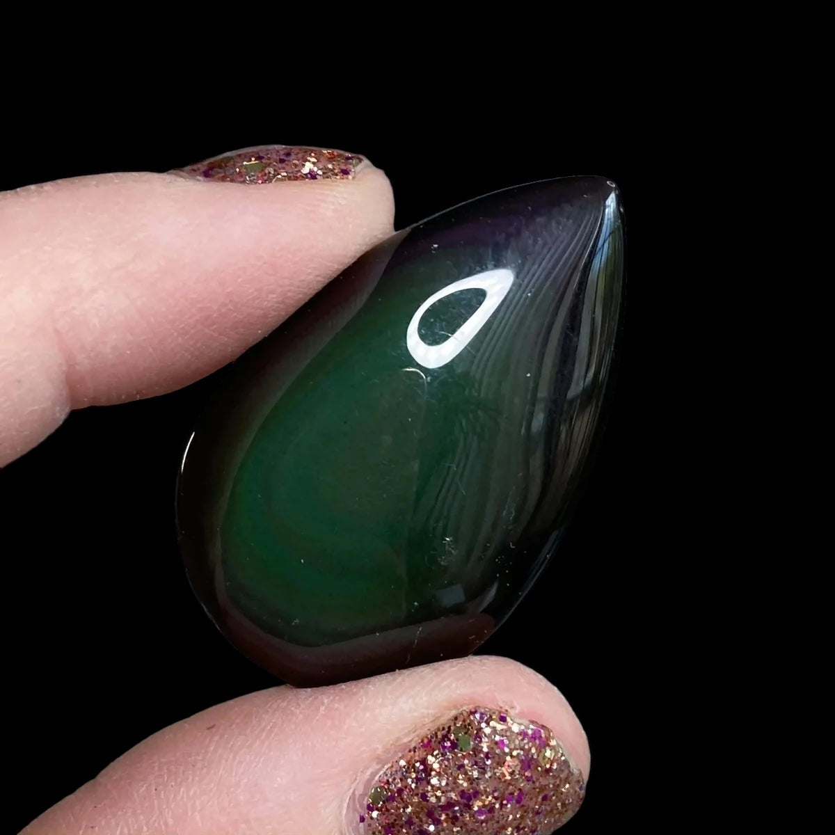 Rainbow Sheen Obsidian Teardrops | Intuitive Selection - Mooncat Crystals