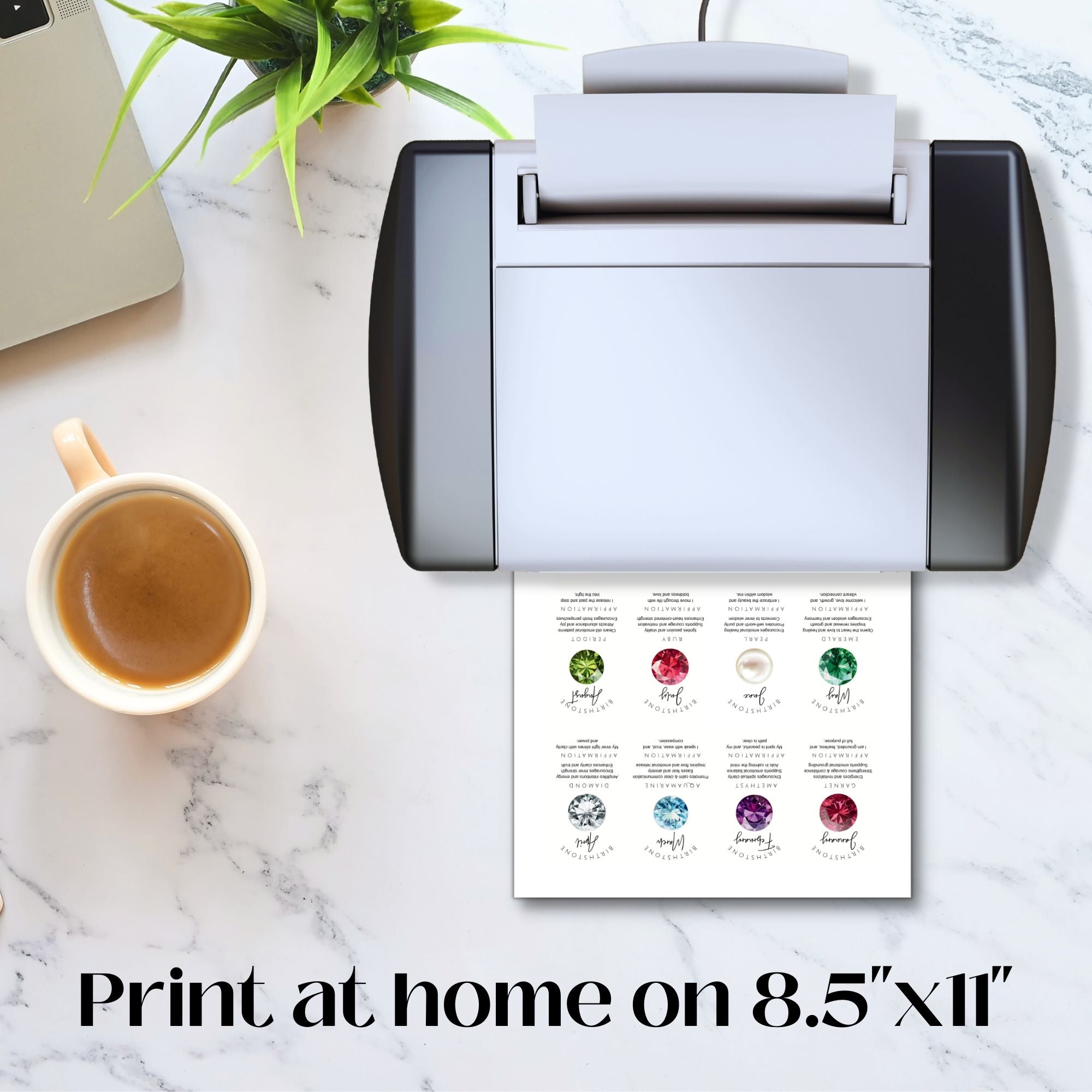 Birthstone Cards | Ready to Print
