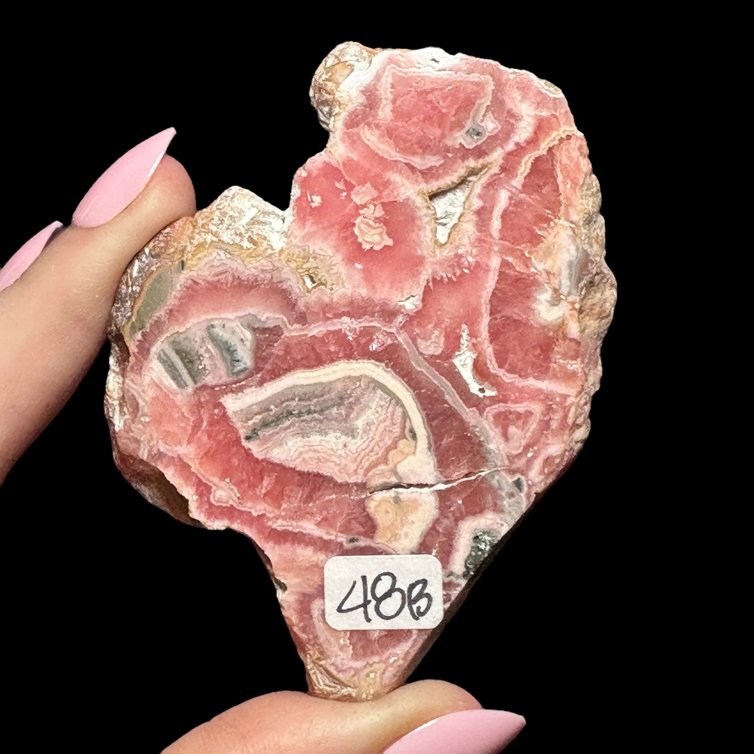Rhodochrosite Slice - Mooncat Crystals