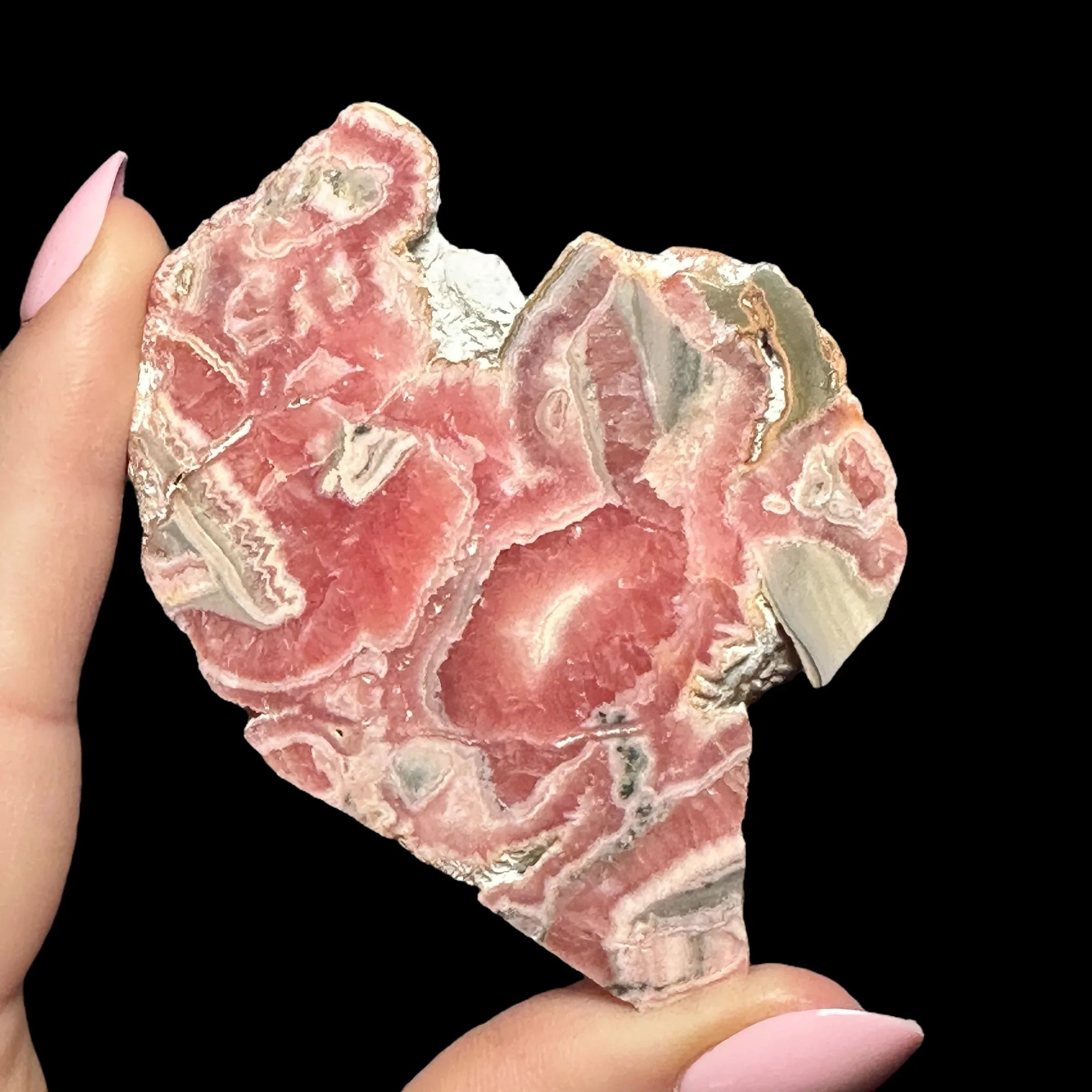Rhodochrosite Slice - Mooncat Crystals