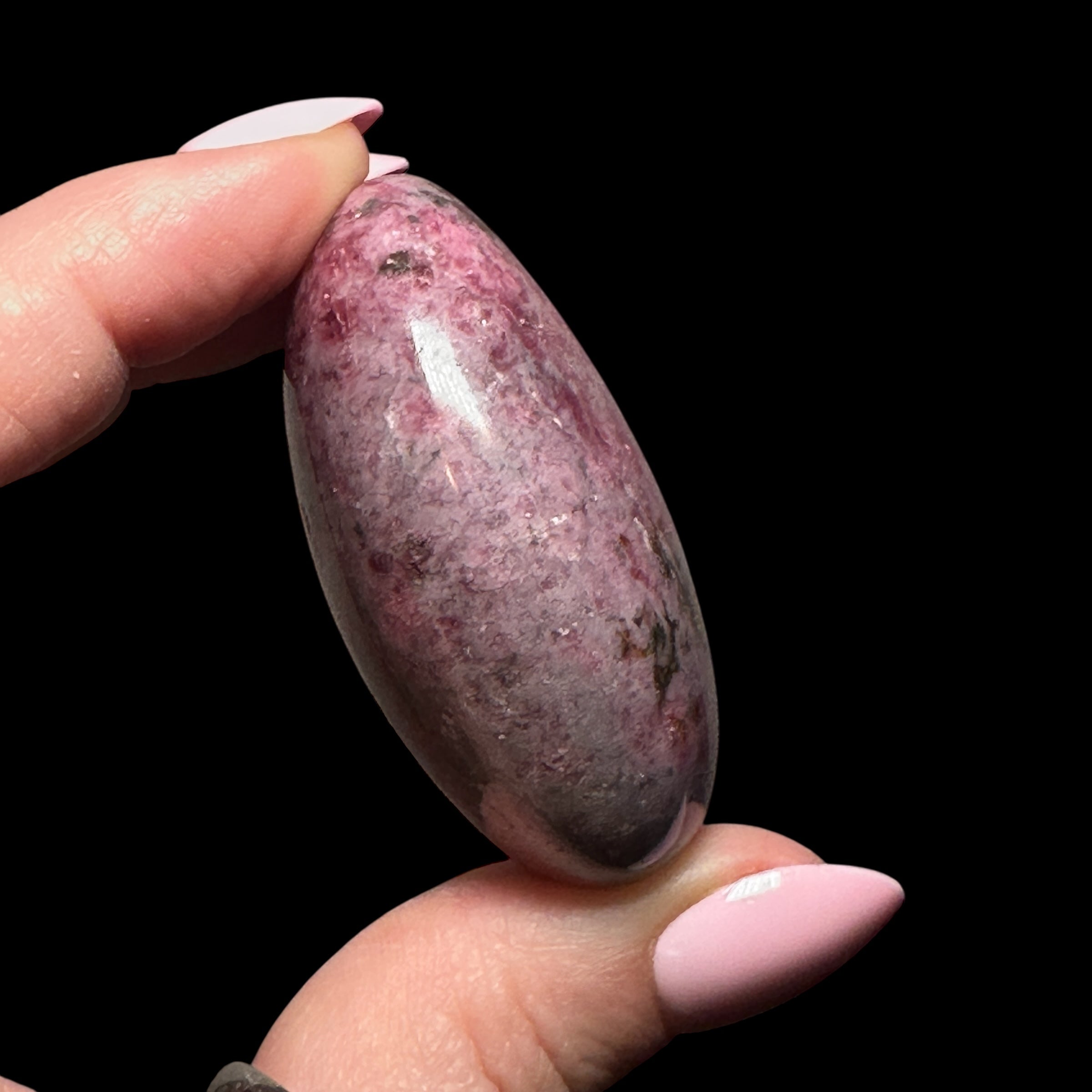 Rhodonite Palm Stone - Mooncat Crystals