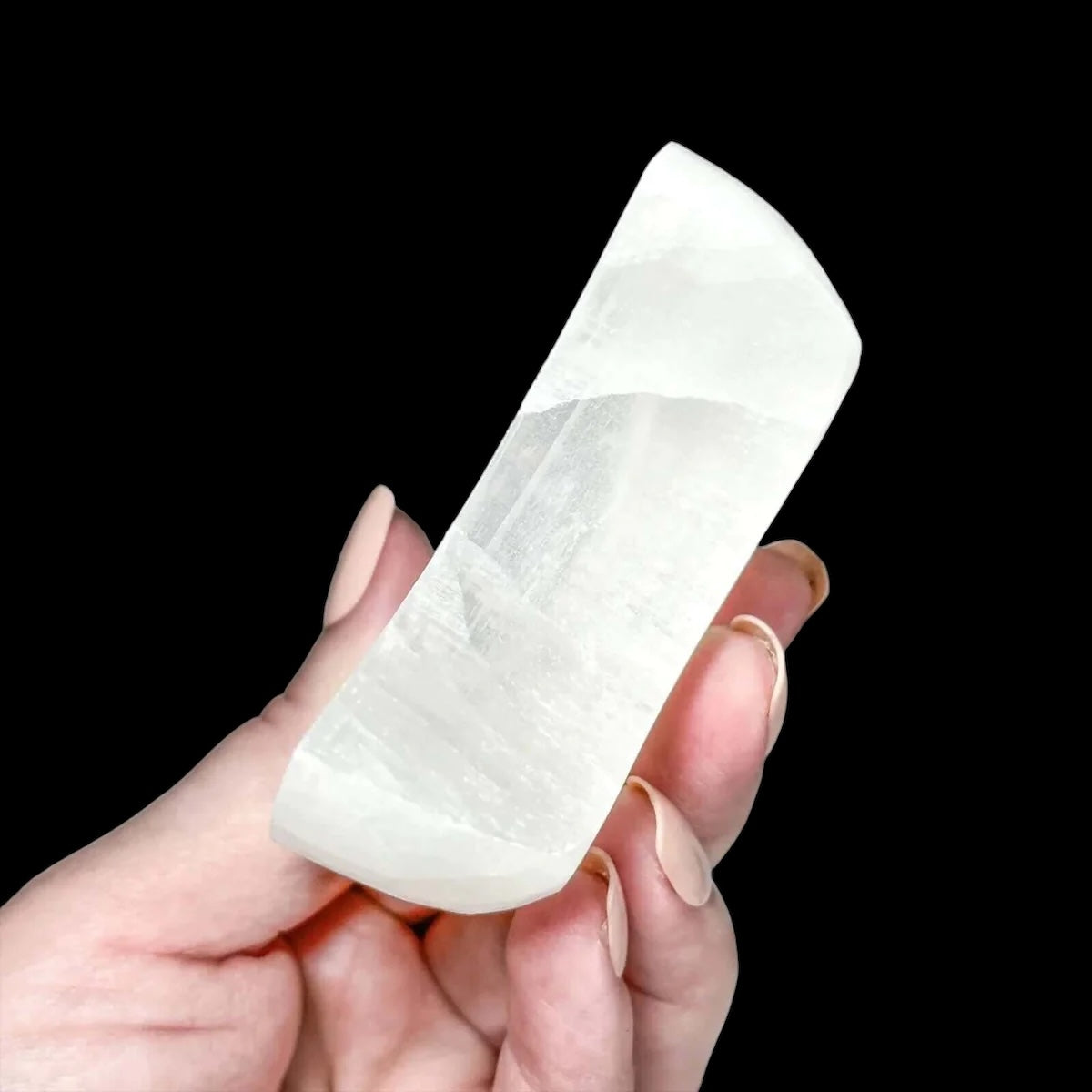 Selenite Crescent Moon Dish - Mooncat Crystals
