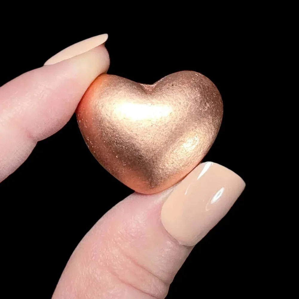 Solid Michigan Copper Heart - Mooncat Crystals