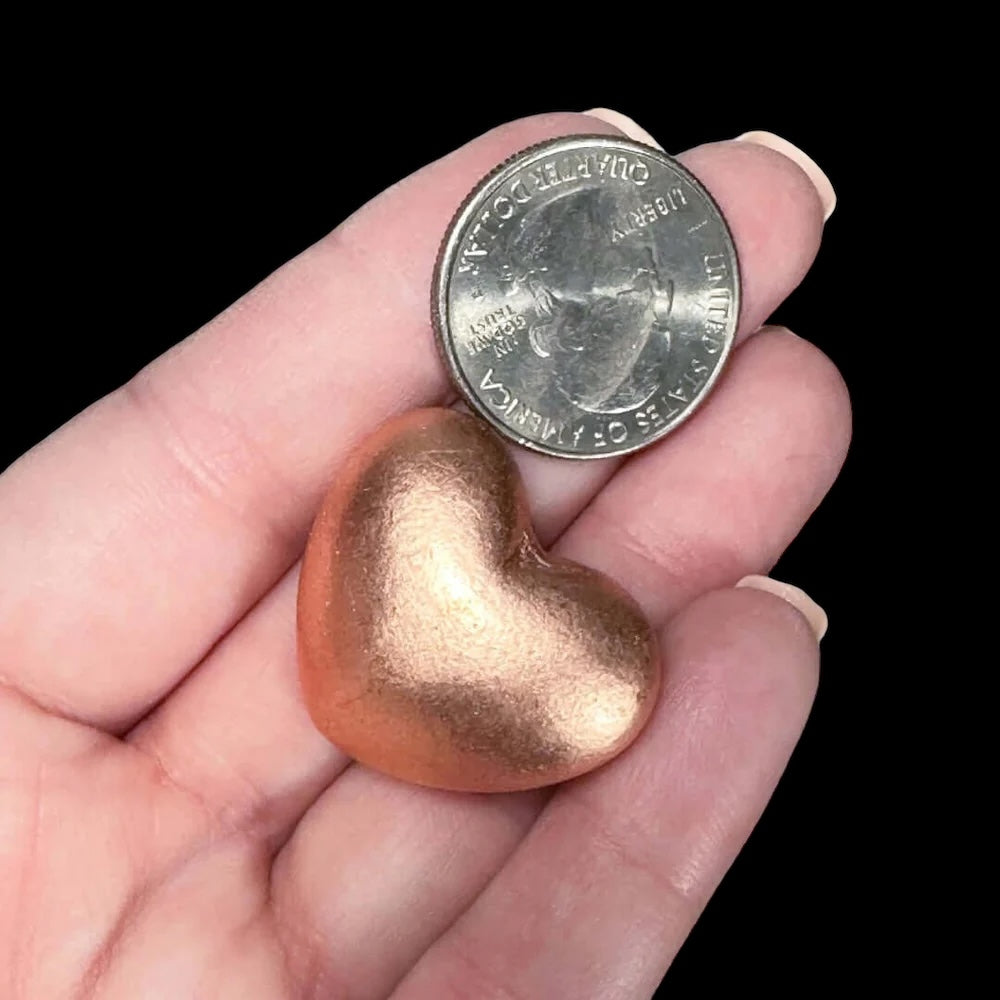 Solid Michigan Copper Heart - Mooncat Crystals