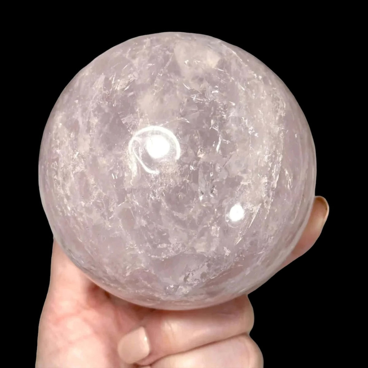 Star Rose Quartz Sphere | Stock A - Mooncat Crystals
