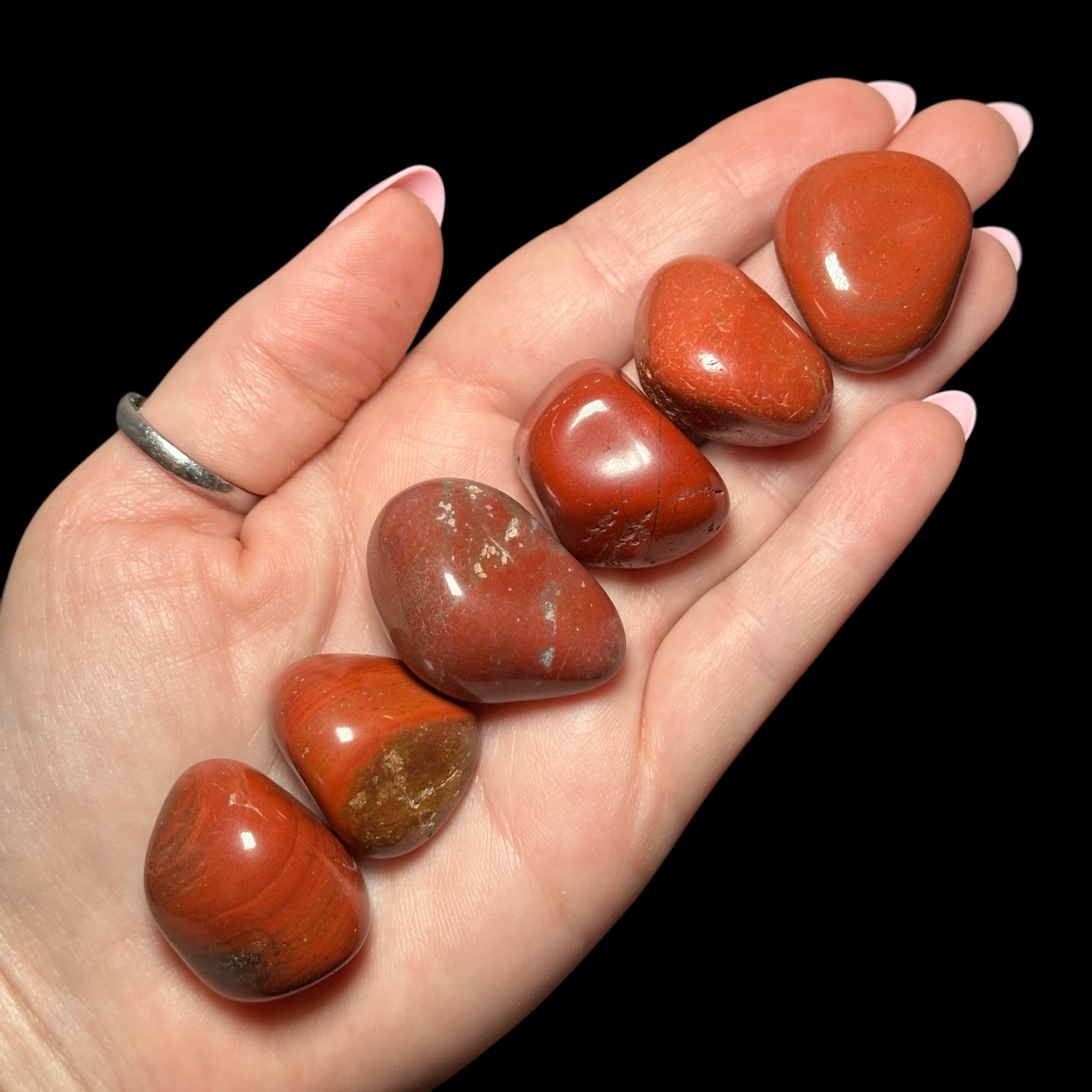 Tumbled Red Jasper | Medium - Set of 4 - Mooncat Crystals