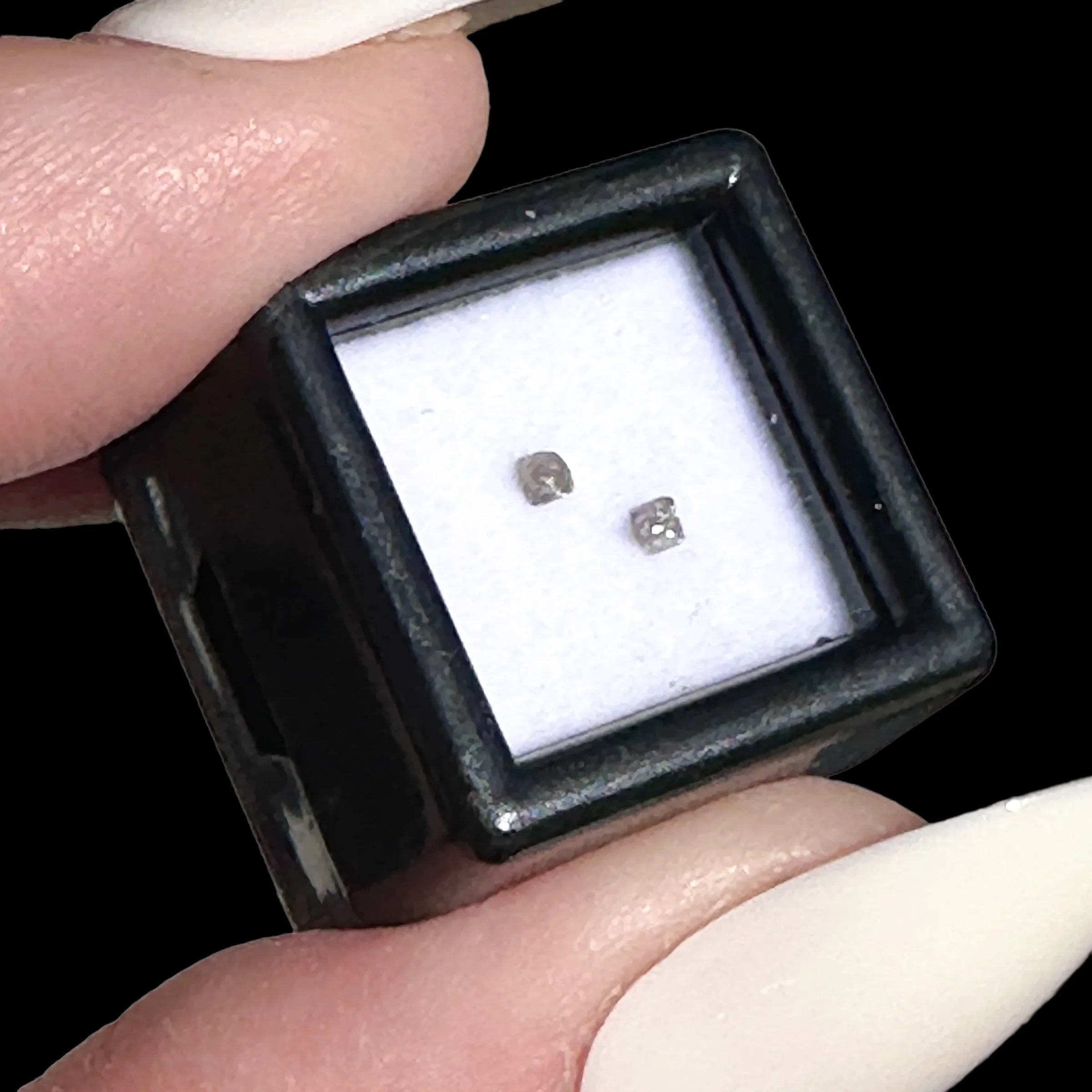 Ultra Rare Natural Purple-Pink Diamond | Set of 2 - Mooncat Crystals