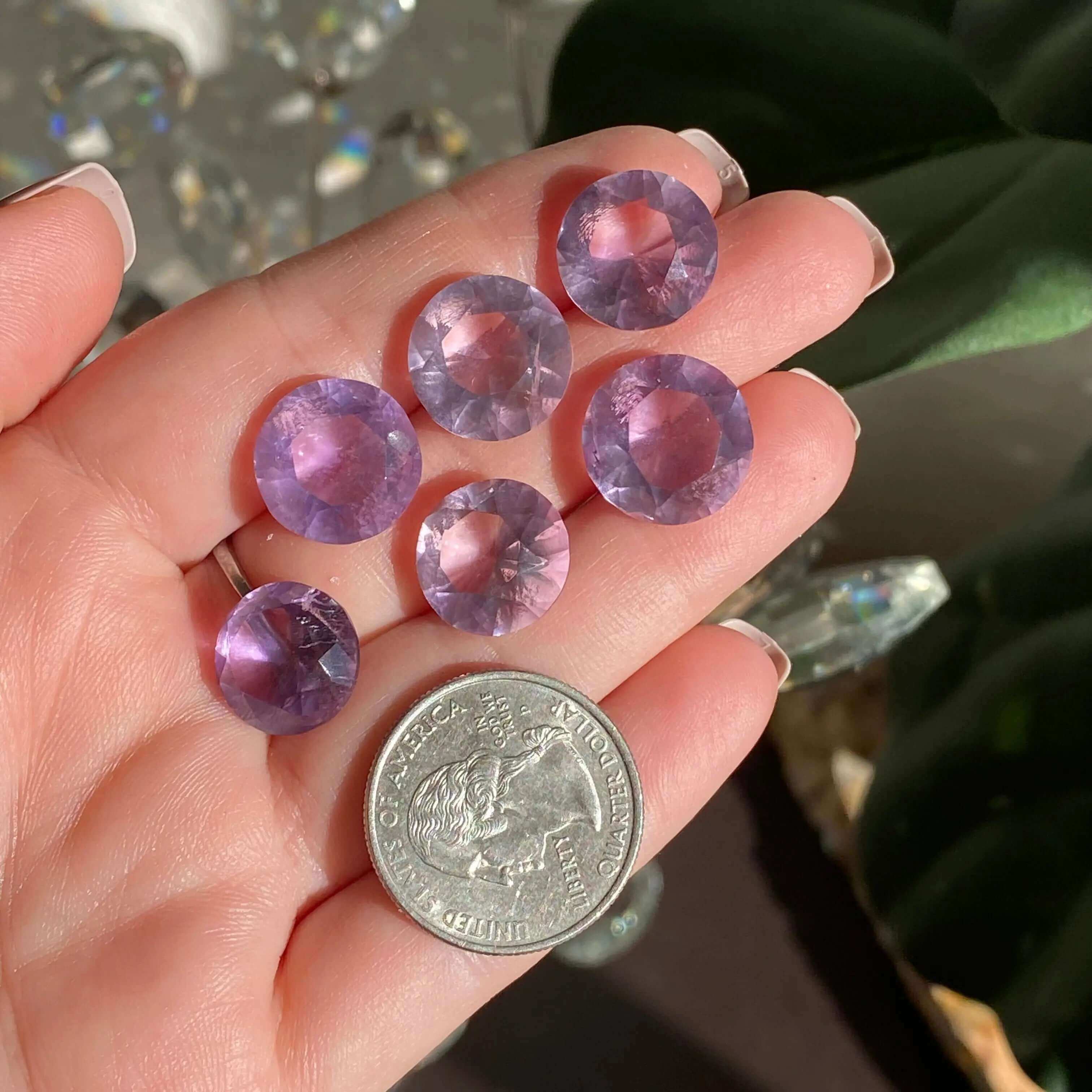 Amethyst Gem Mooncat Crystals