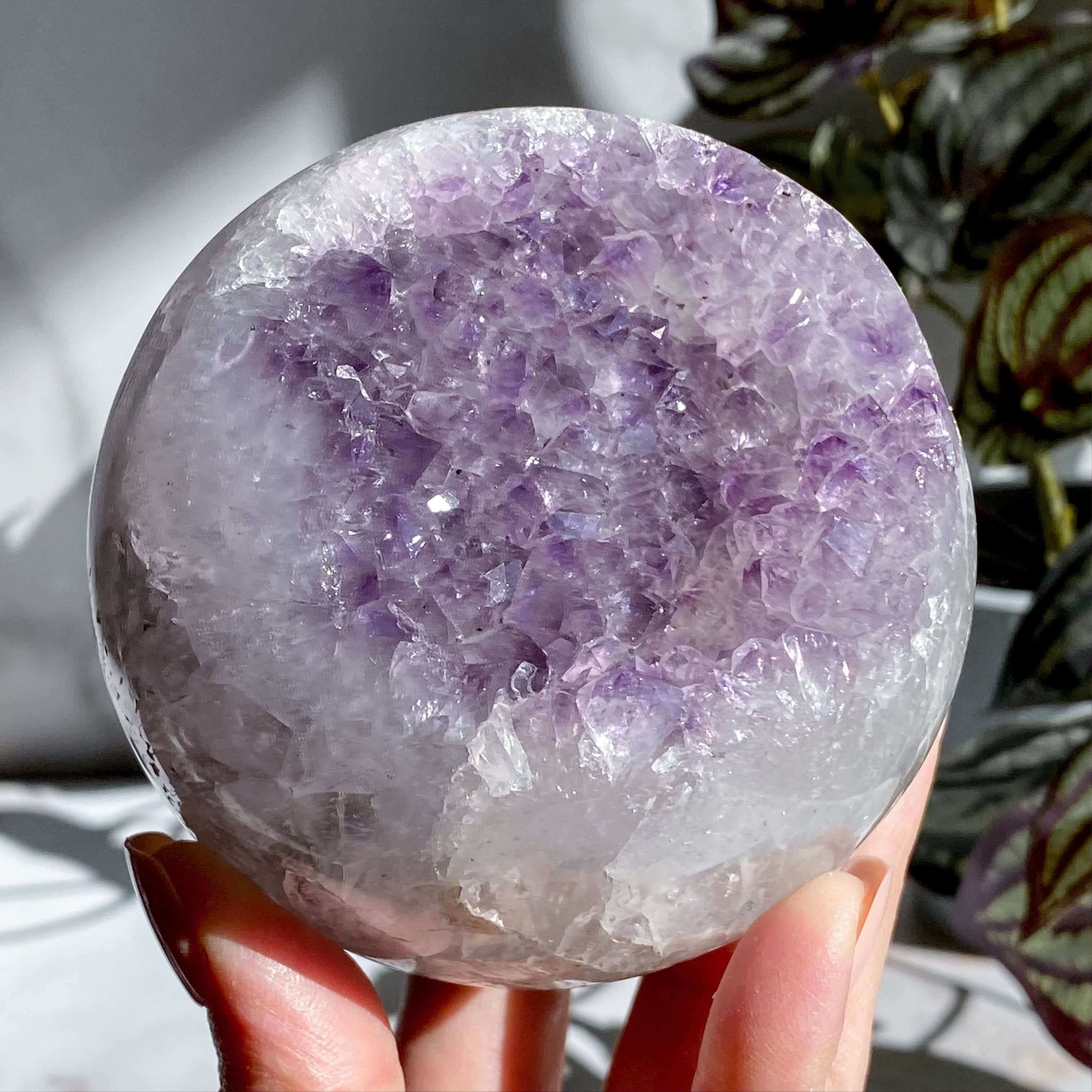 Amethyst Geode Sphere - 87mm | Stock J Mooncat Crystals