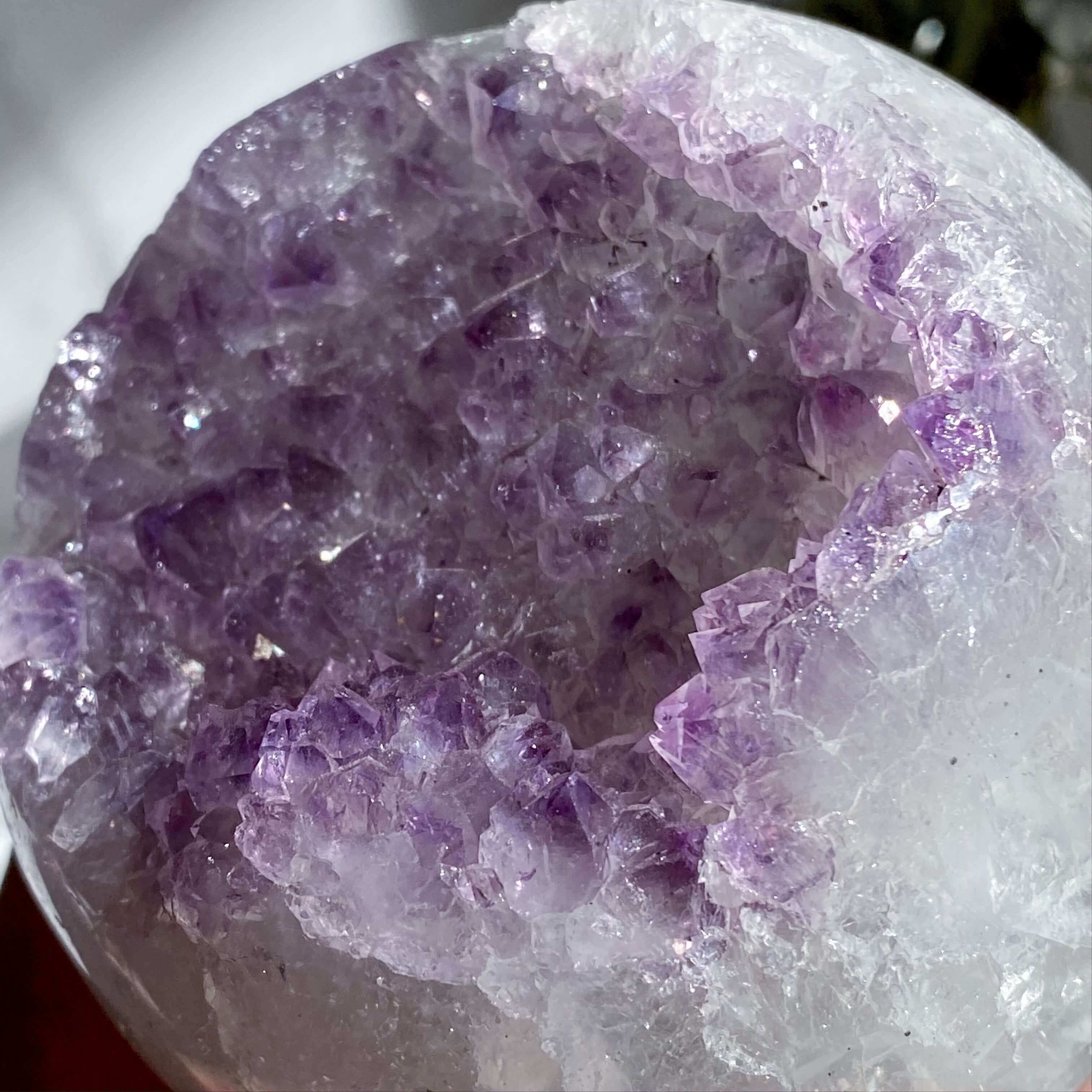 Amethyst Geode Sphere - 87mm | Stock J Mooncat Crystals