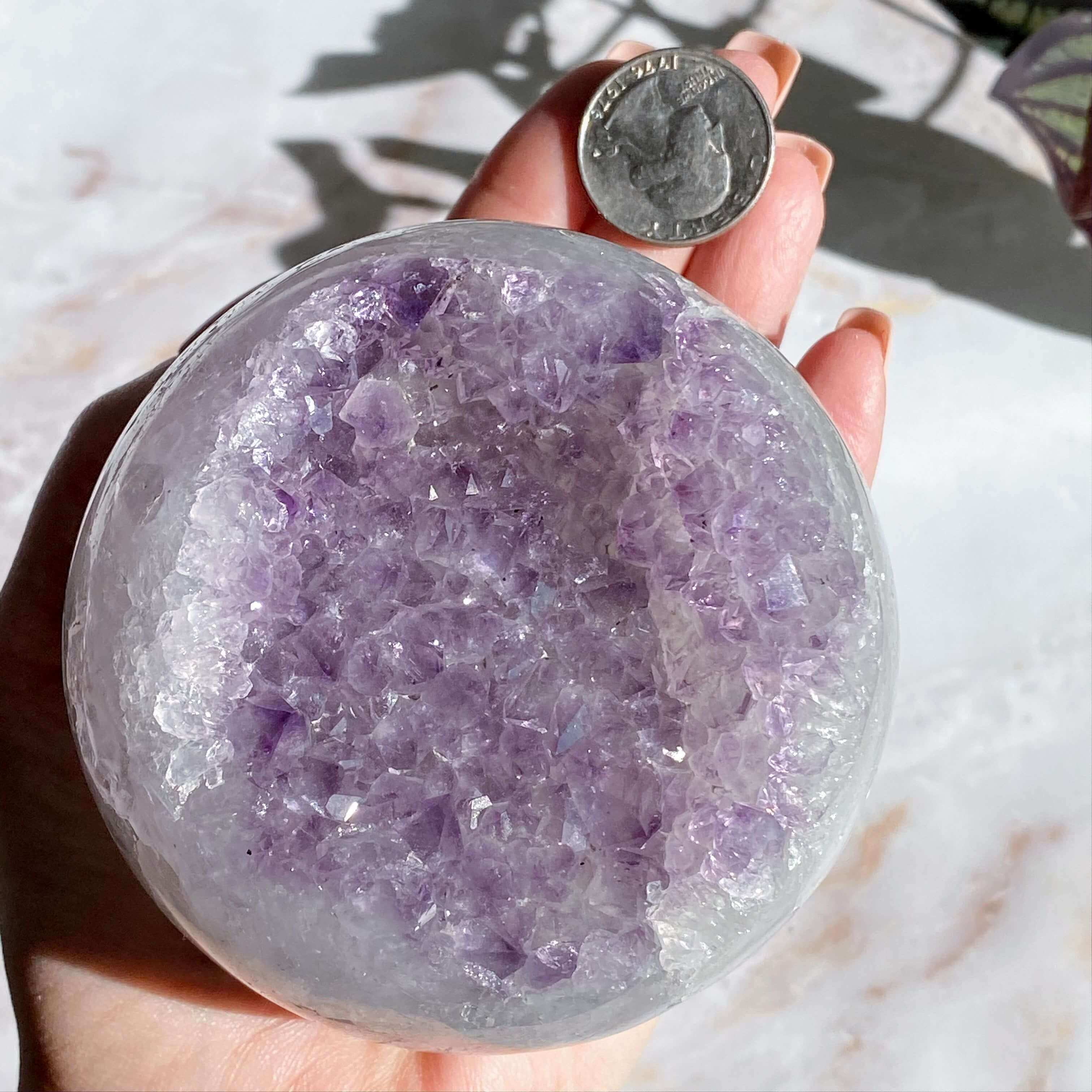 Amethyst Geode Sphere - 87mm | Stock J Mooncat Crystals