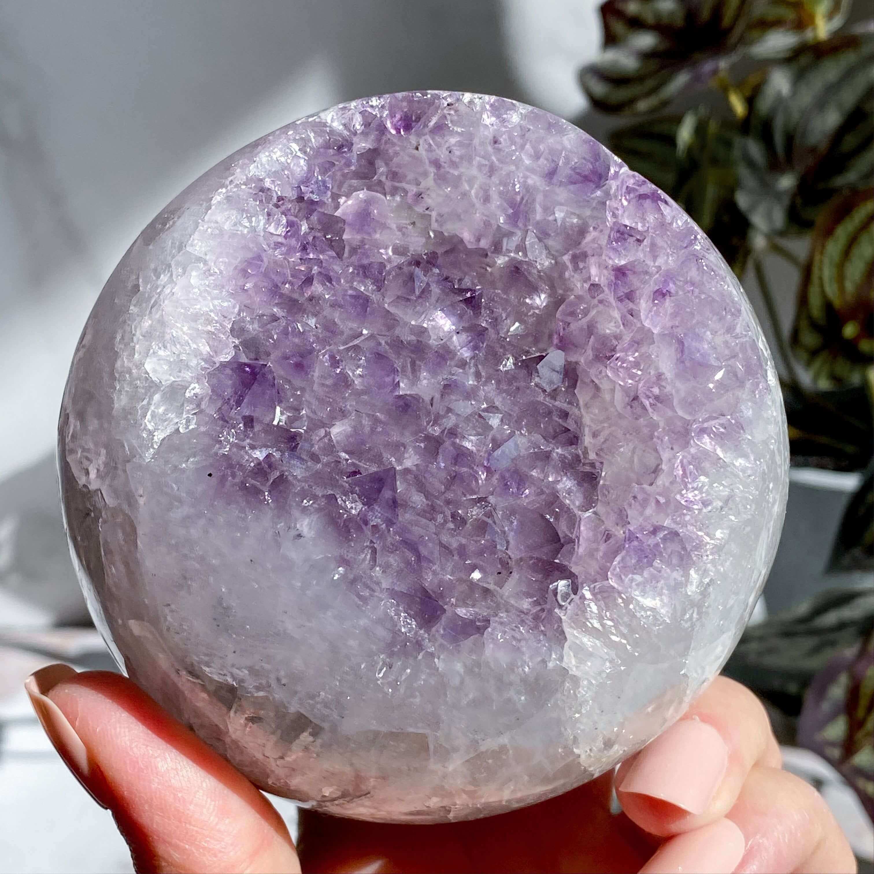 Amethyst Geode Sphere - 87mm | Stock J Mooncat Crystals