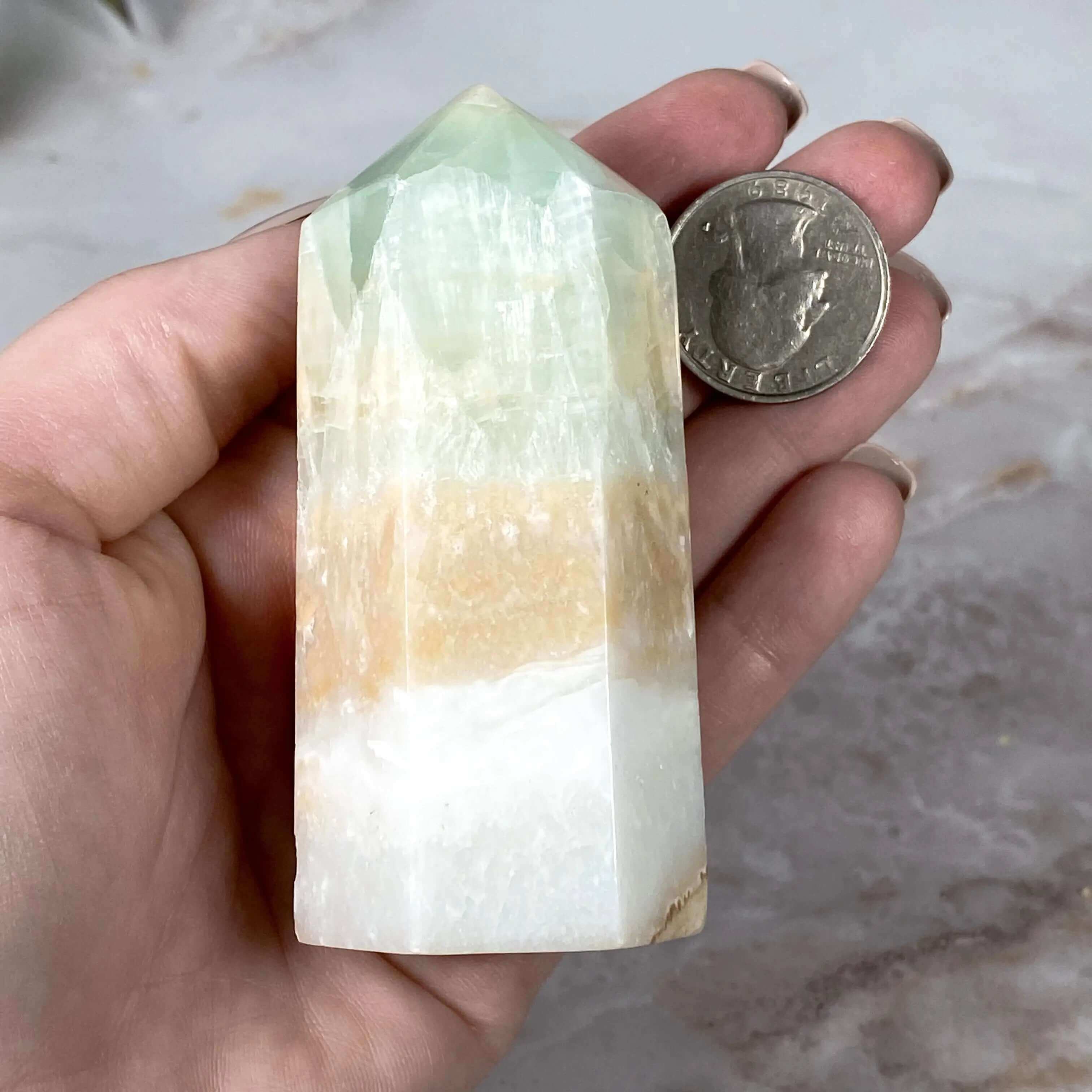 Caribbean Calcite Tower | Stock A Mooncat Crystals