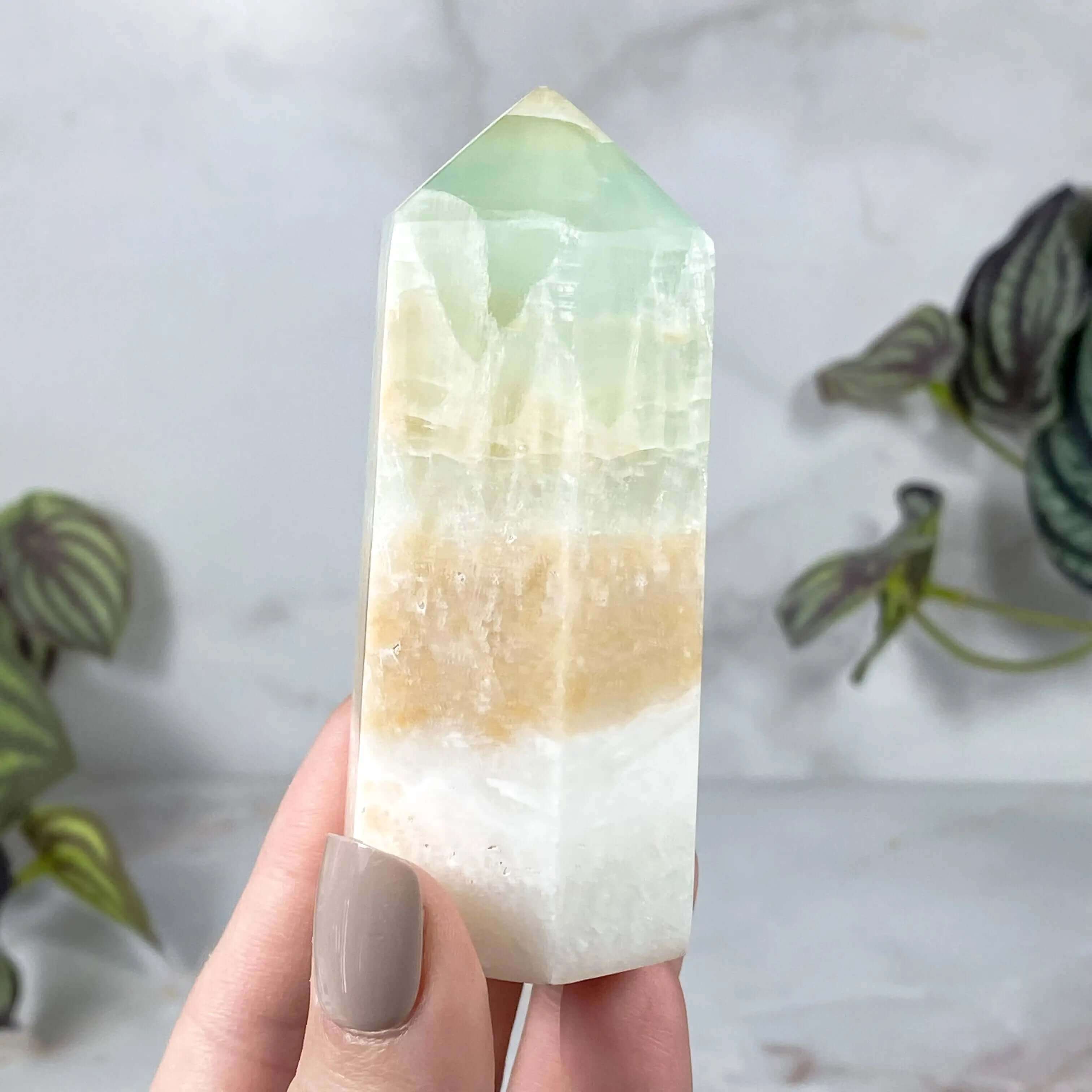 Caribbean Calcite Tower | Stock A Mooncat Crystals