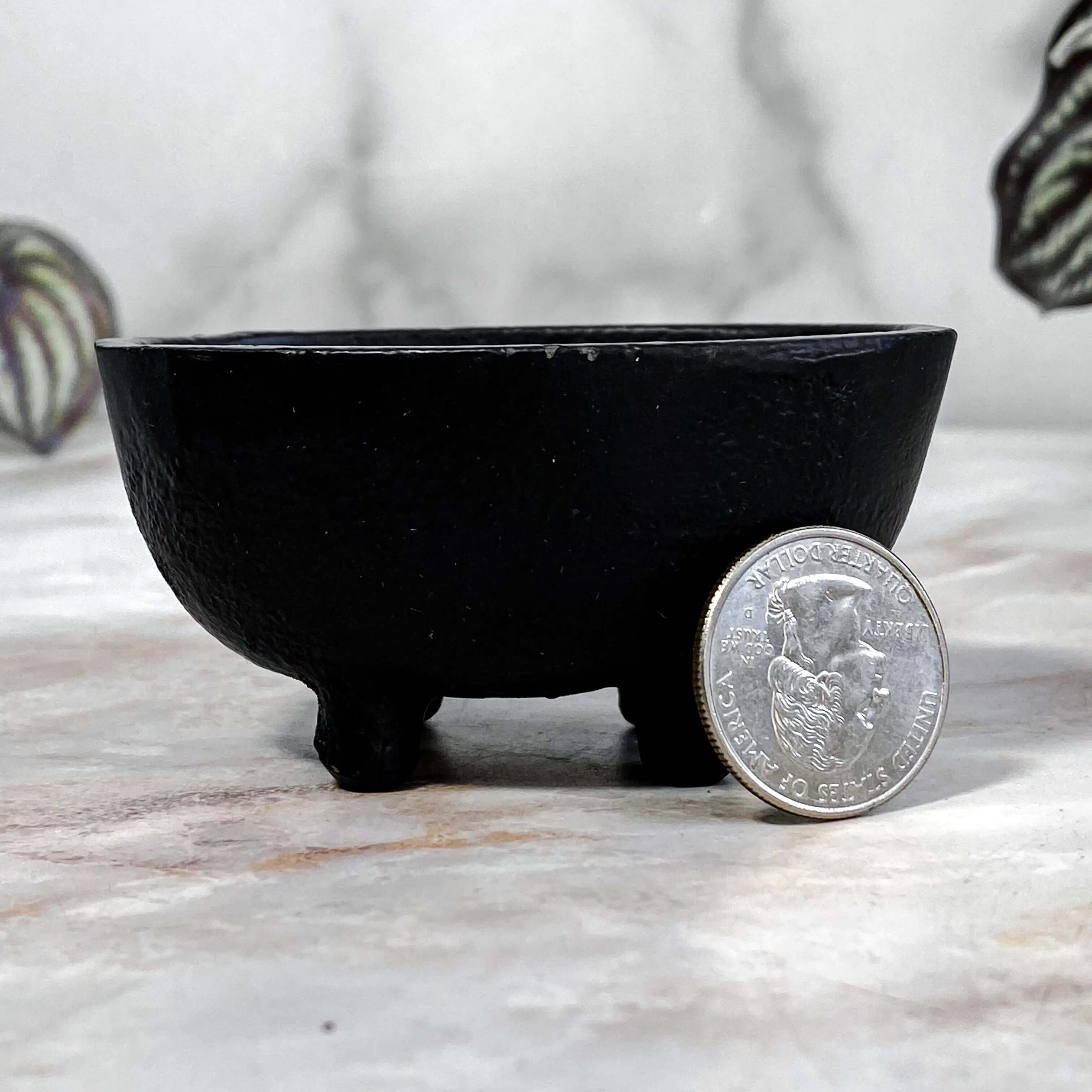 Cast Iron Incense Burner Cauldron | Small Mooncat Crystals