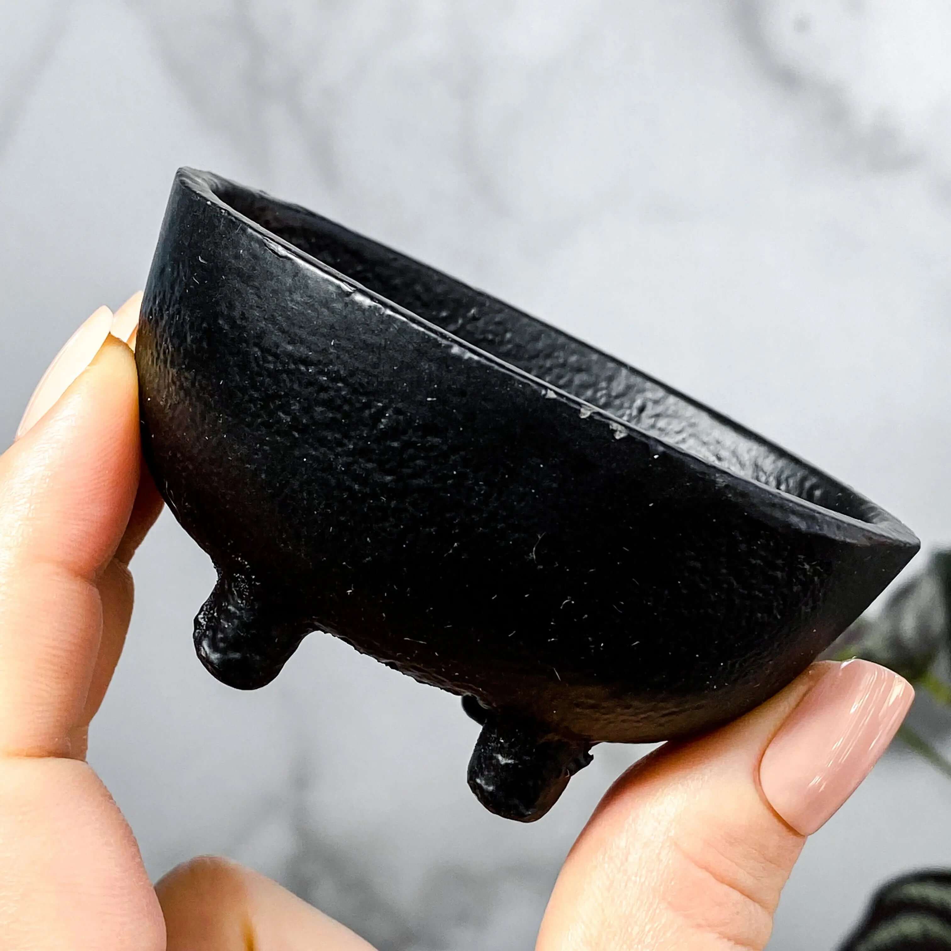 Cast Iron Incense Burner Cauldron | Small Mooncat Crystals