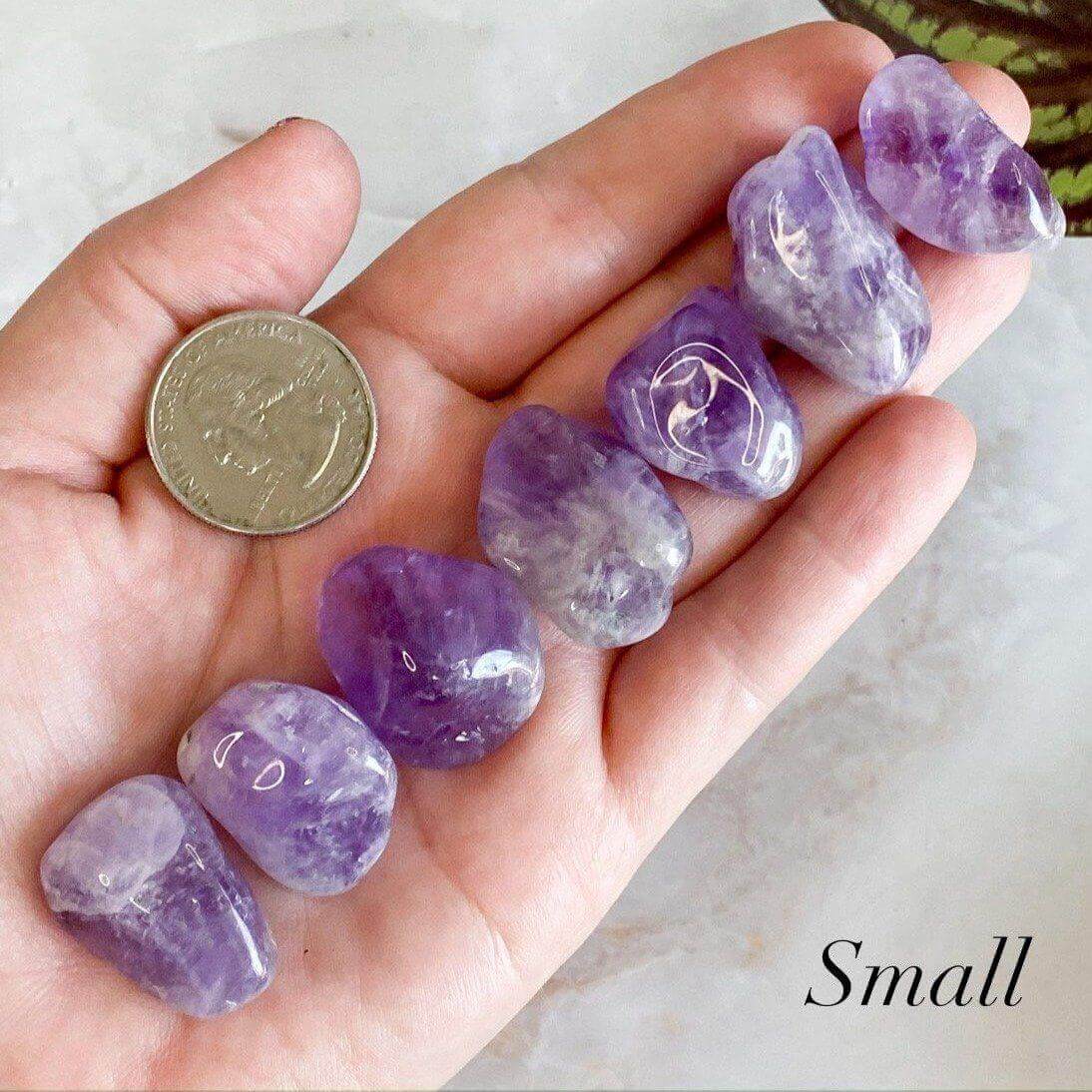 Chevron Amethyst Tumbles Mooncat Crystals
