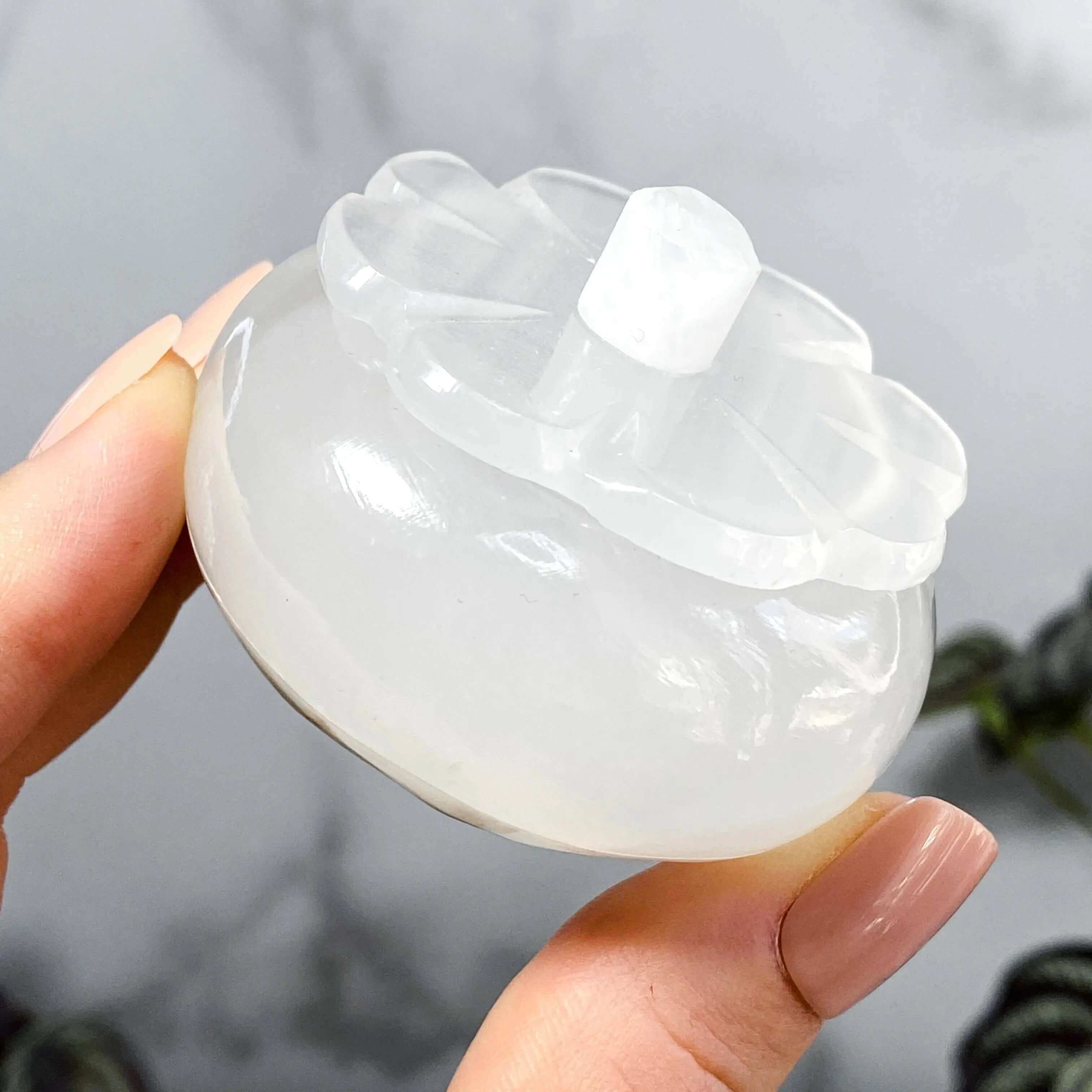 Cute Onyx Pumpkin Trinket Dish Mooncat Crystals