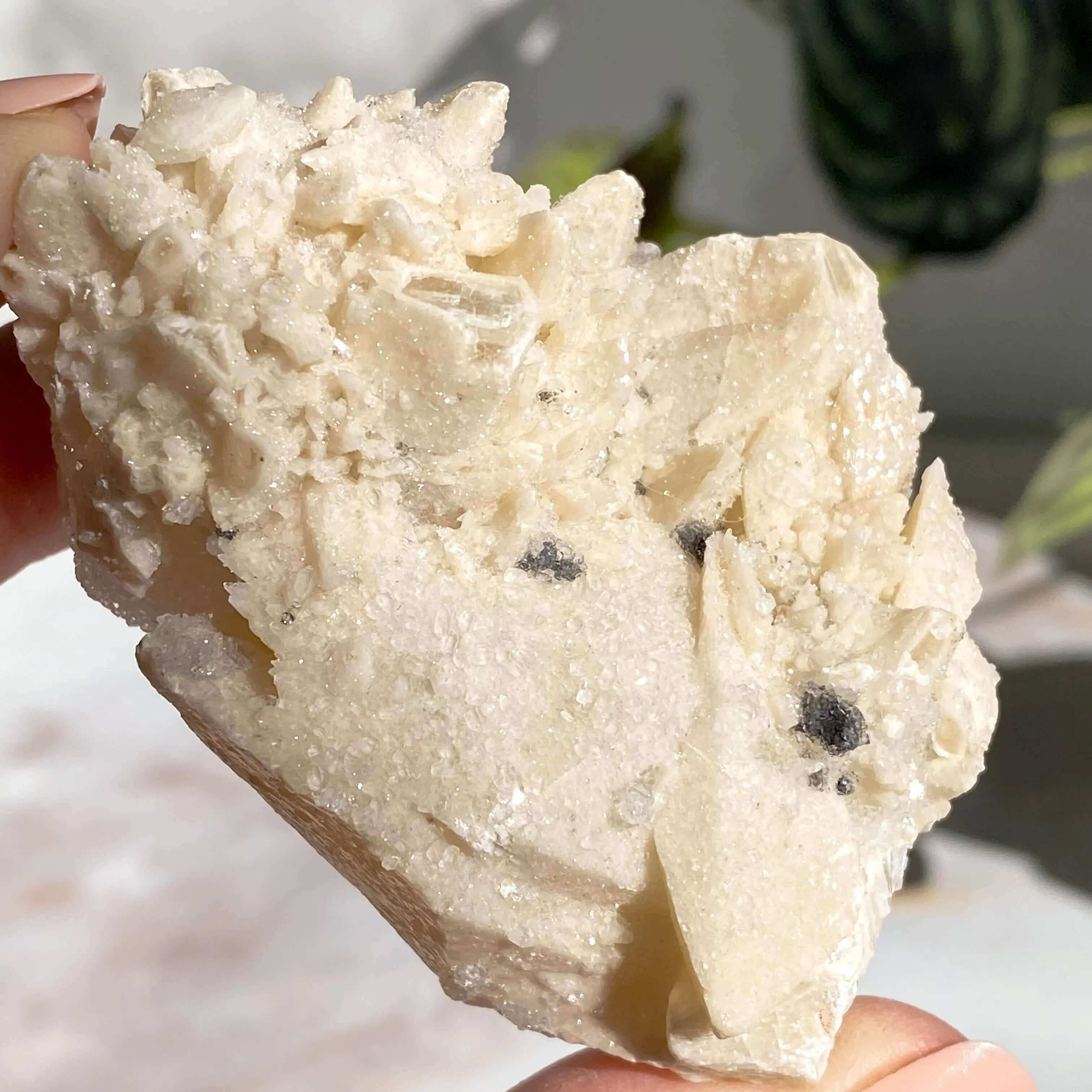 Druzy Pink Danburite with Calcite | Stock DD Mooncat Crystals