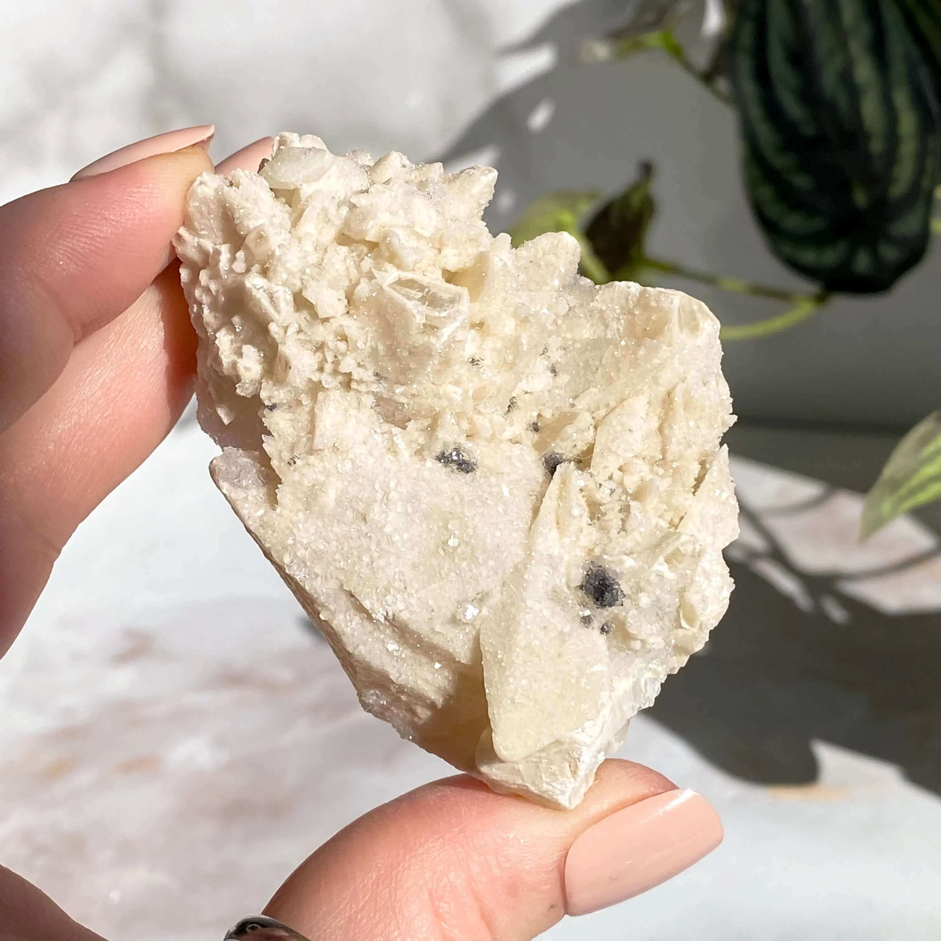 Druzy Pink Danburite with Calcite | Stock DD Mooncat Crystals