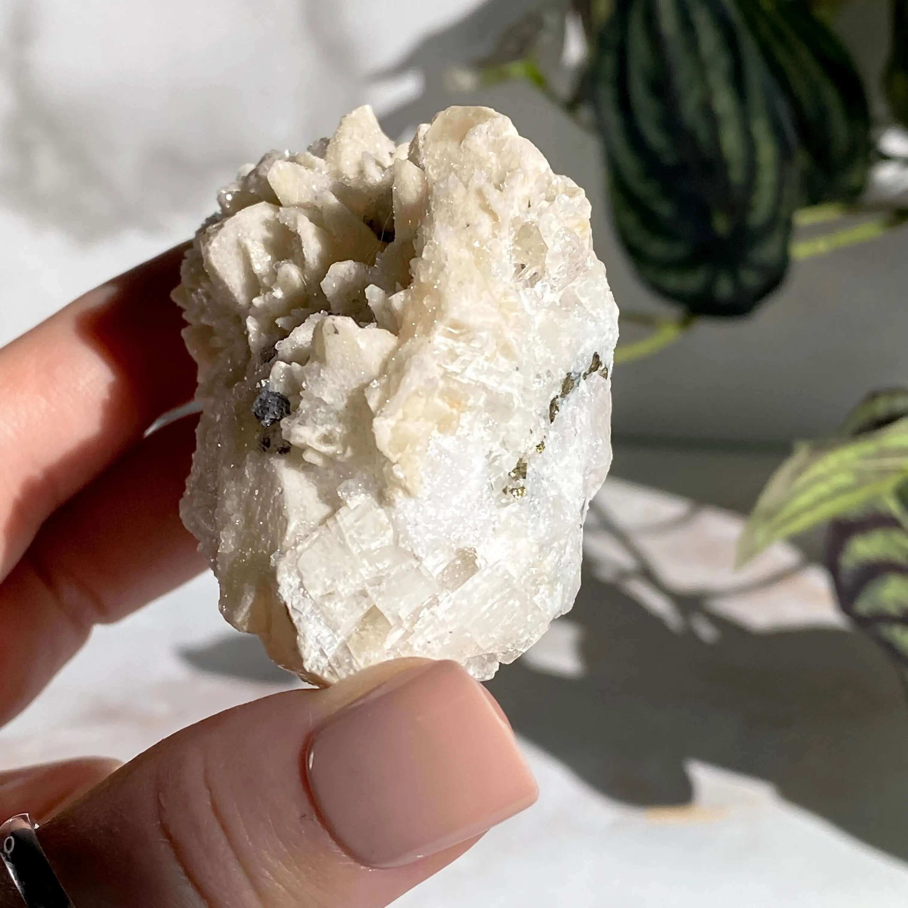 Druzy Pink Danburite with Calcite | Stock DD Mooncat Crystals