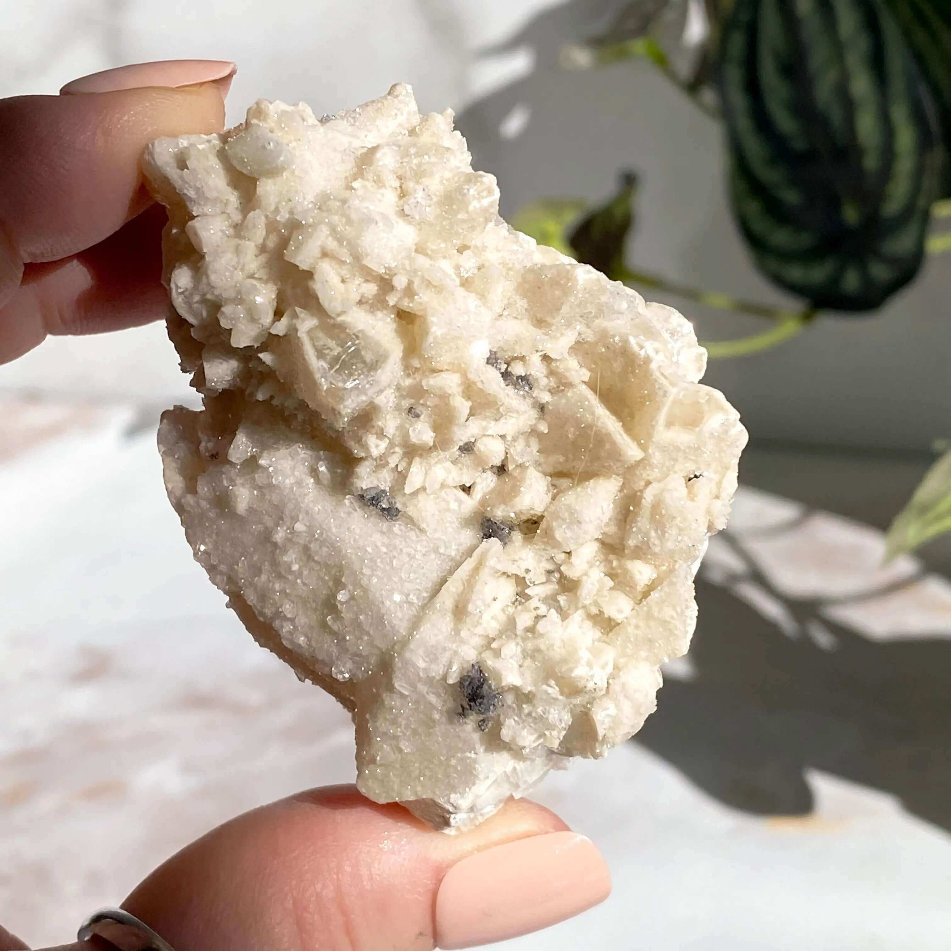 Druzy Pink Danburite with Calcite | Stock DD Mooncat Crystals