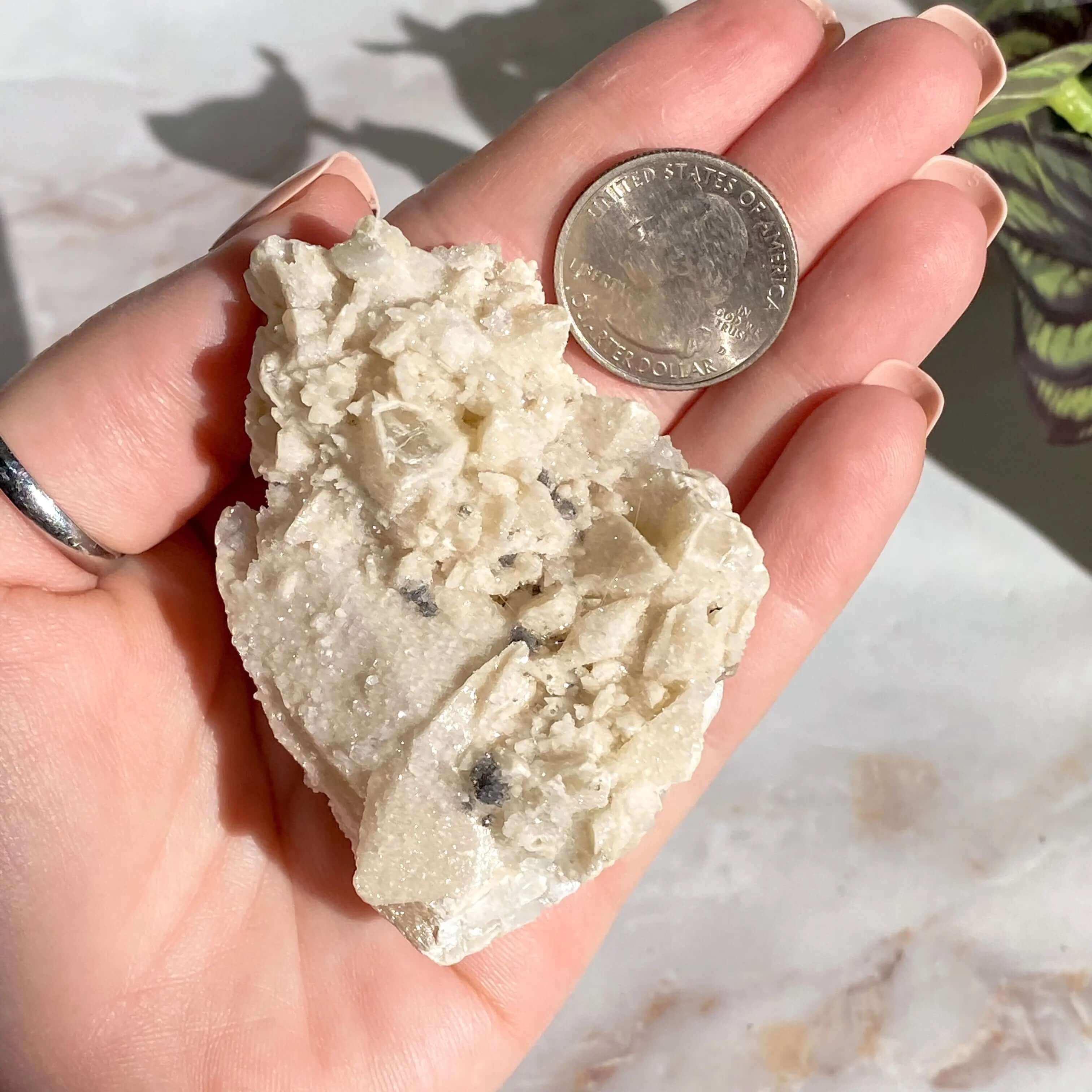 Druzy Pink Danburite with Calcite | Stock DD Mooncat Crystals