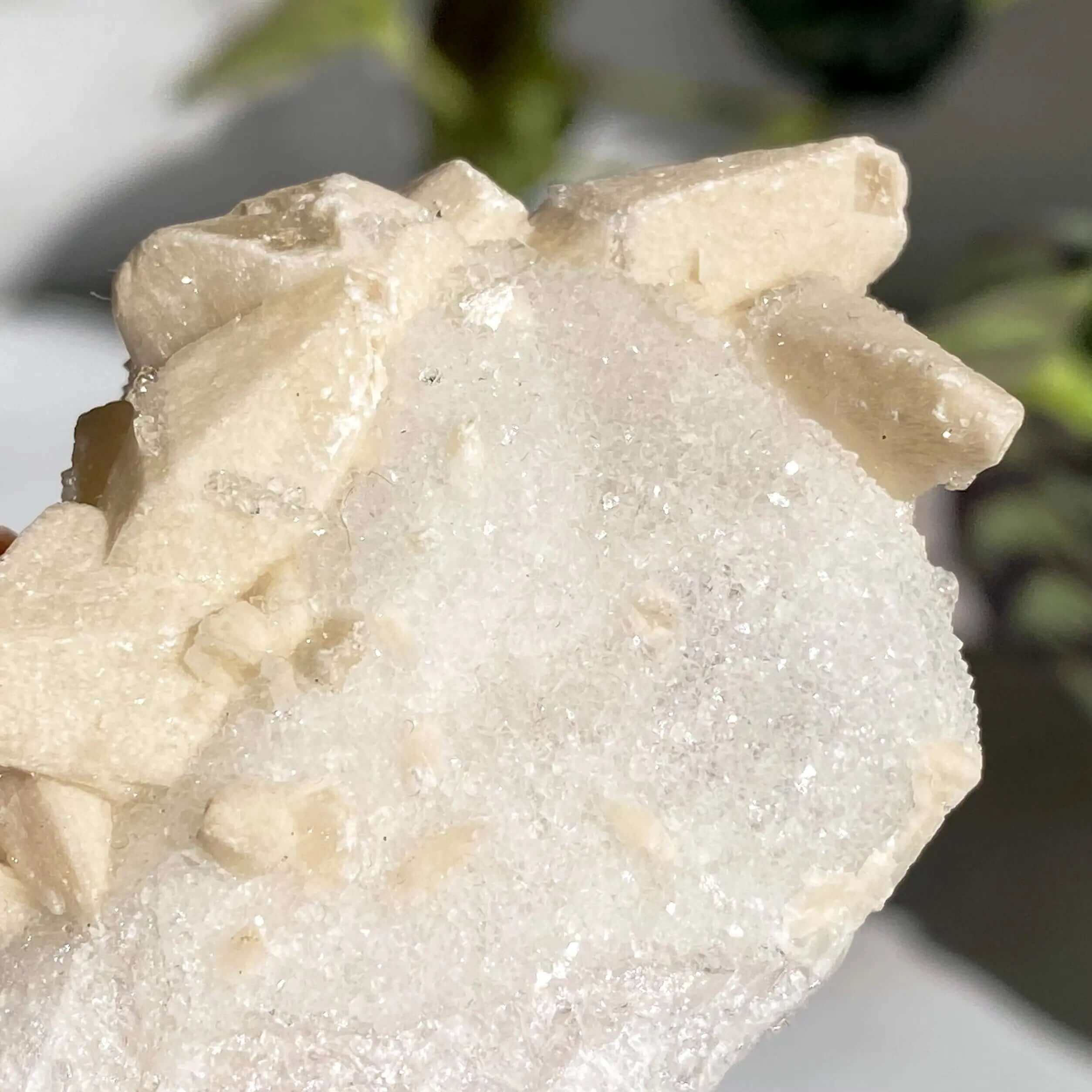 Druzy Pink Danburite with Calcite | Stock FF Mooncat Crystals
