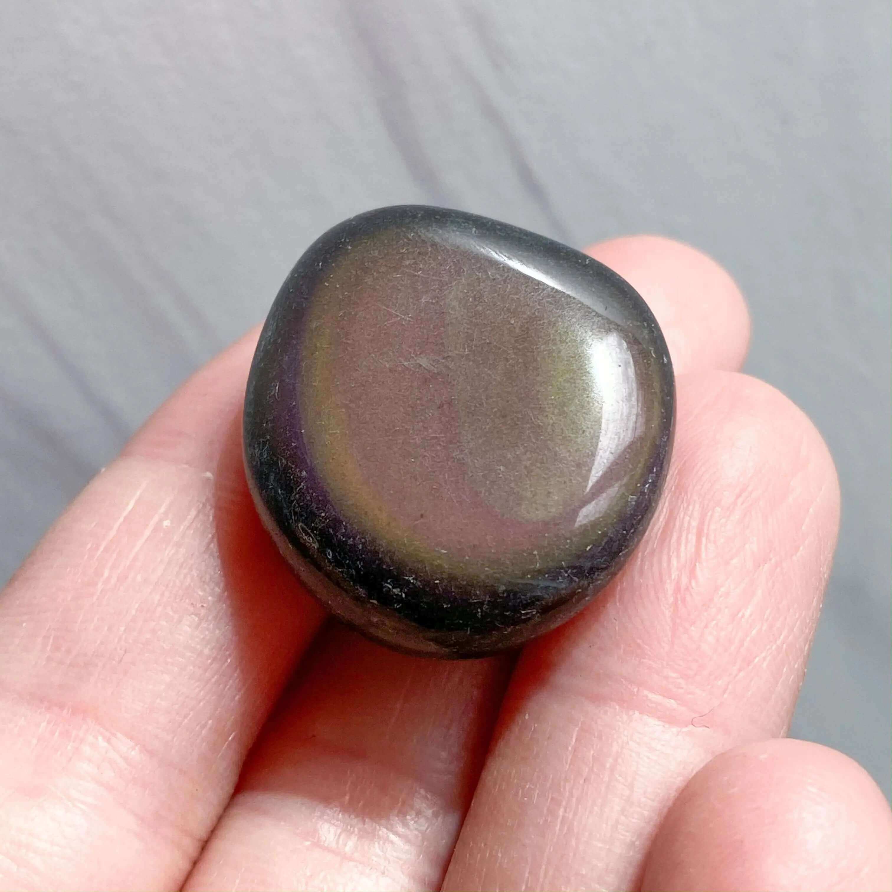 Hand-Selected Velvet Sheen Obsidian Tumbles | 1 Piece Mooncat Crystals